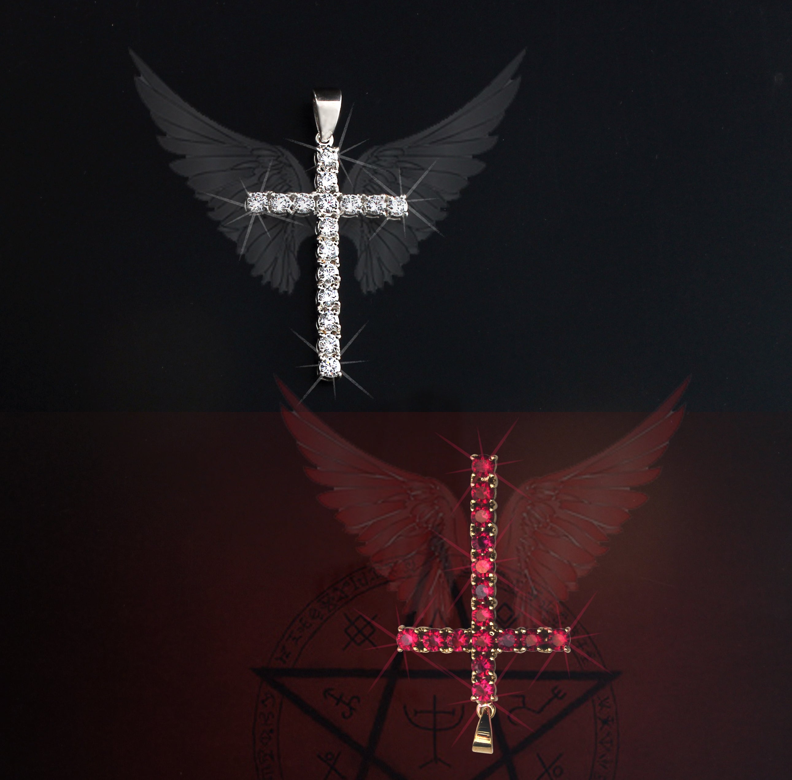 Everyday Iced Cross Pendant