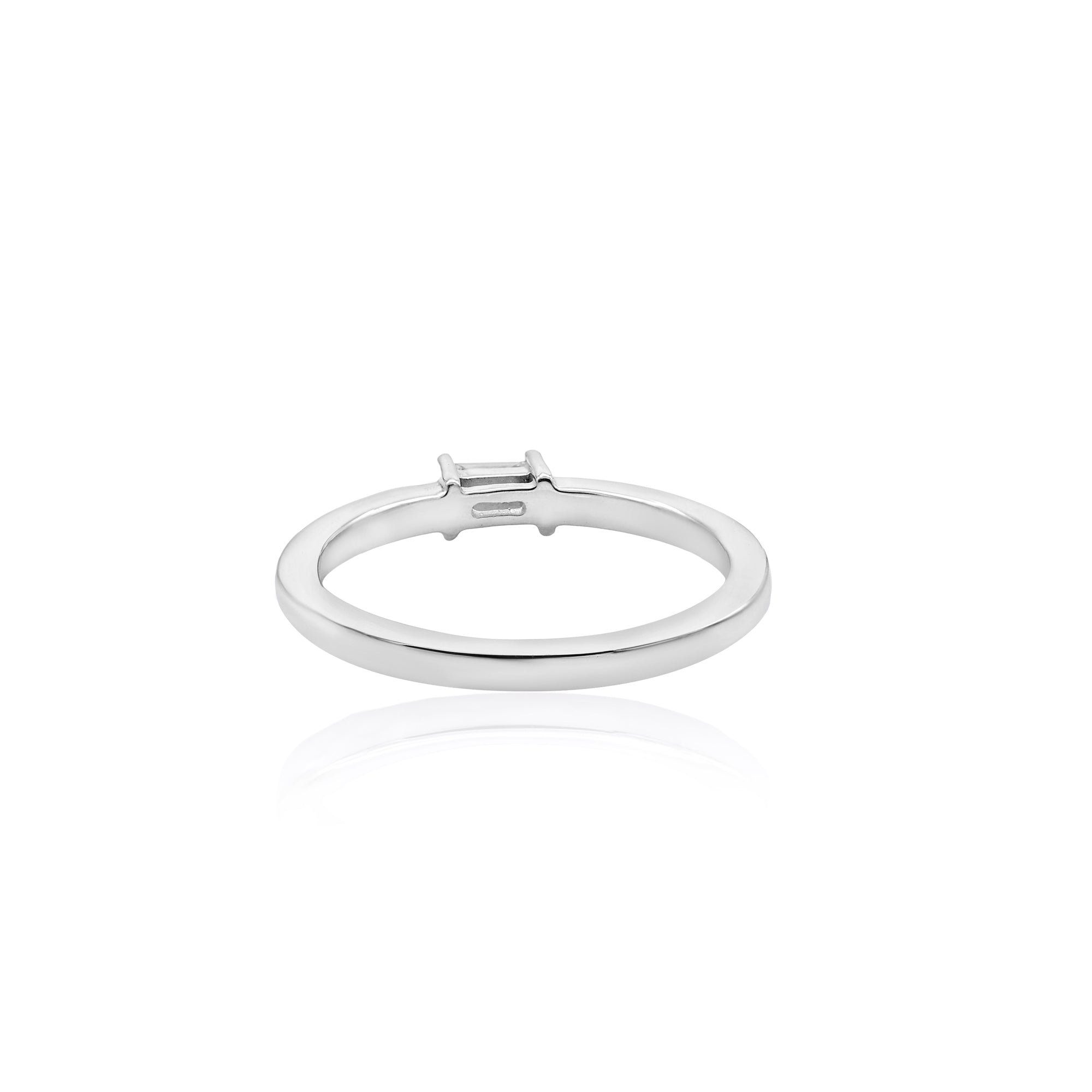 White Topaz Baguette Ring