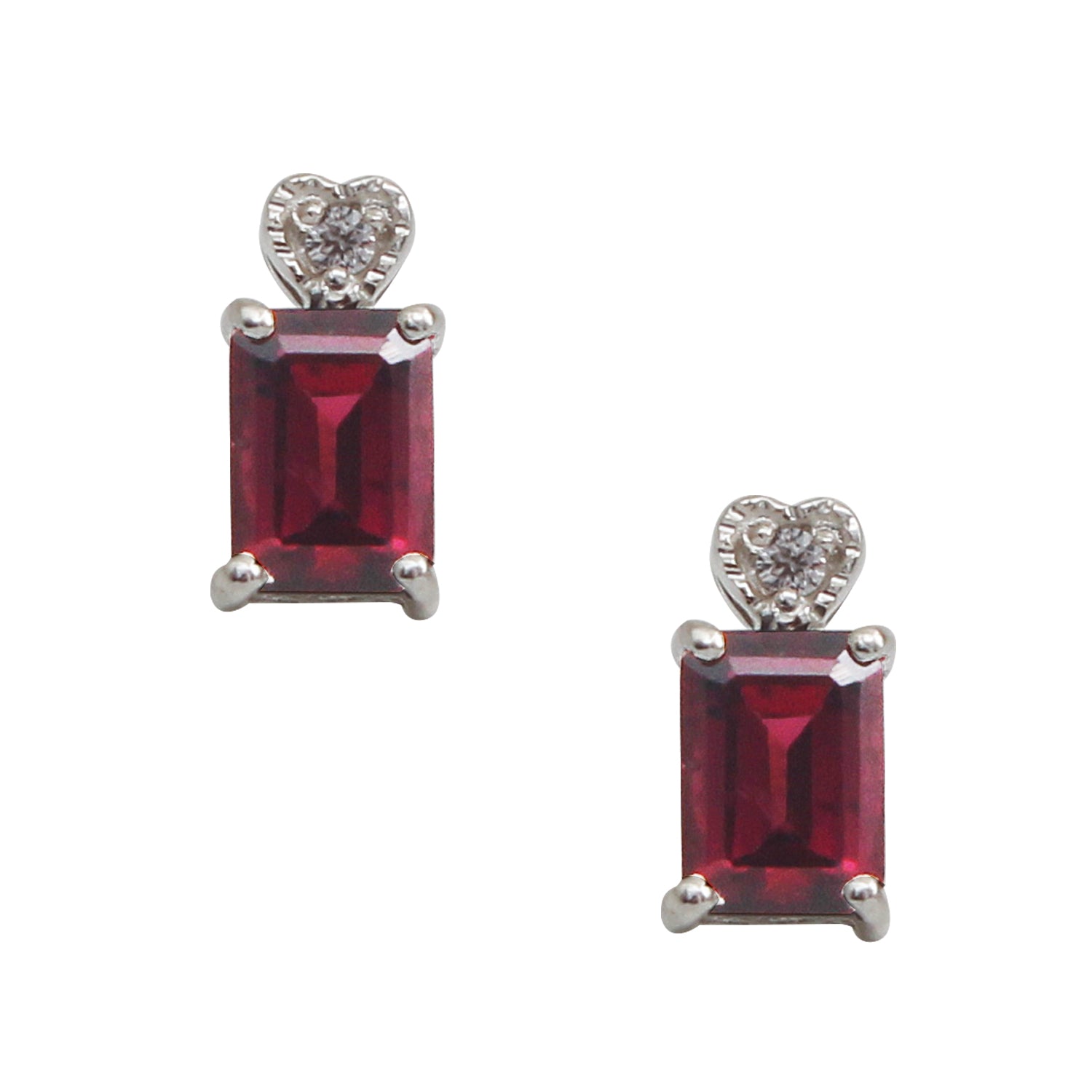 Rhodolite Garnet Gemstone Stud Earring