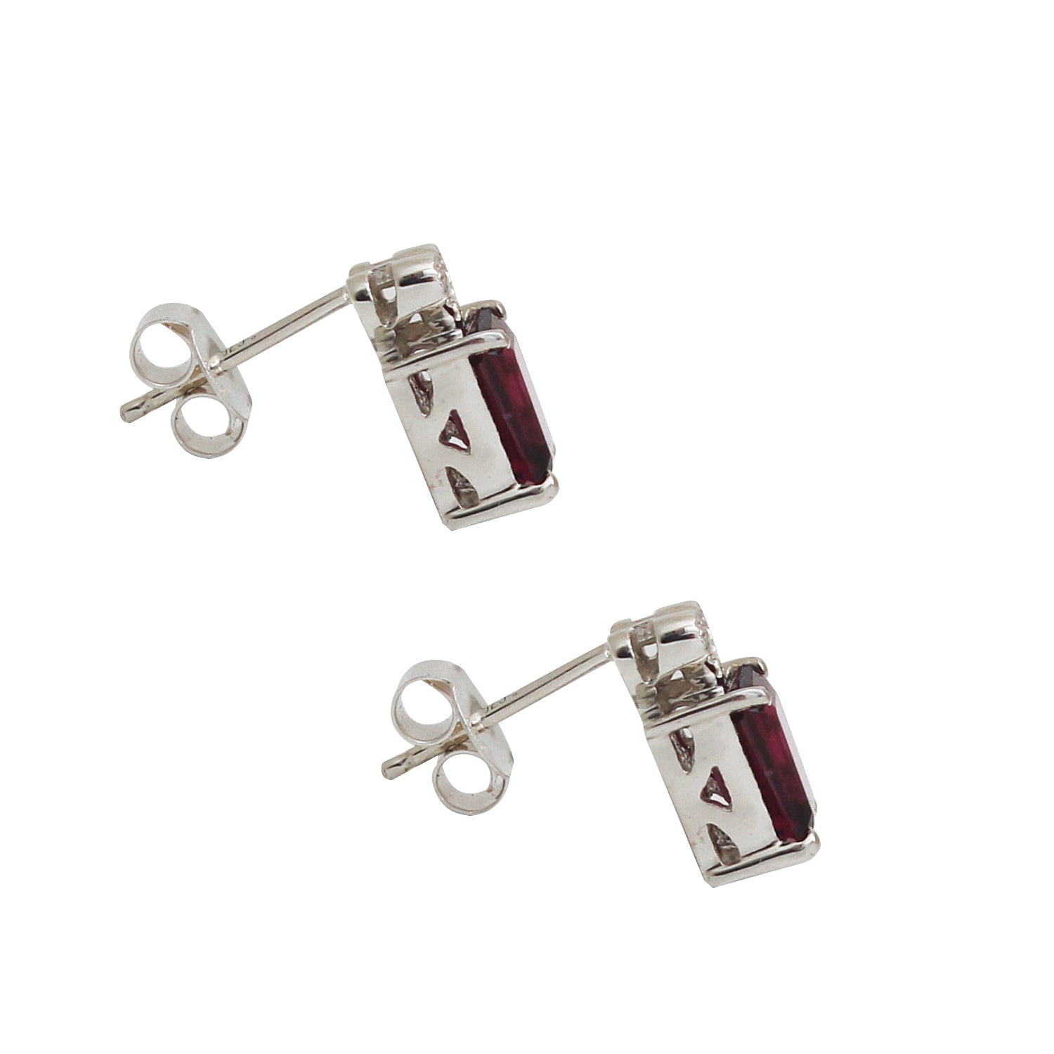Rhodolite Garnet Gemstone Stud Earring