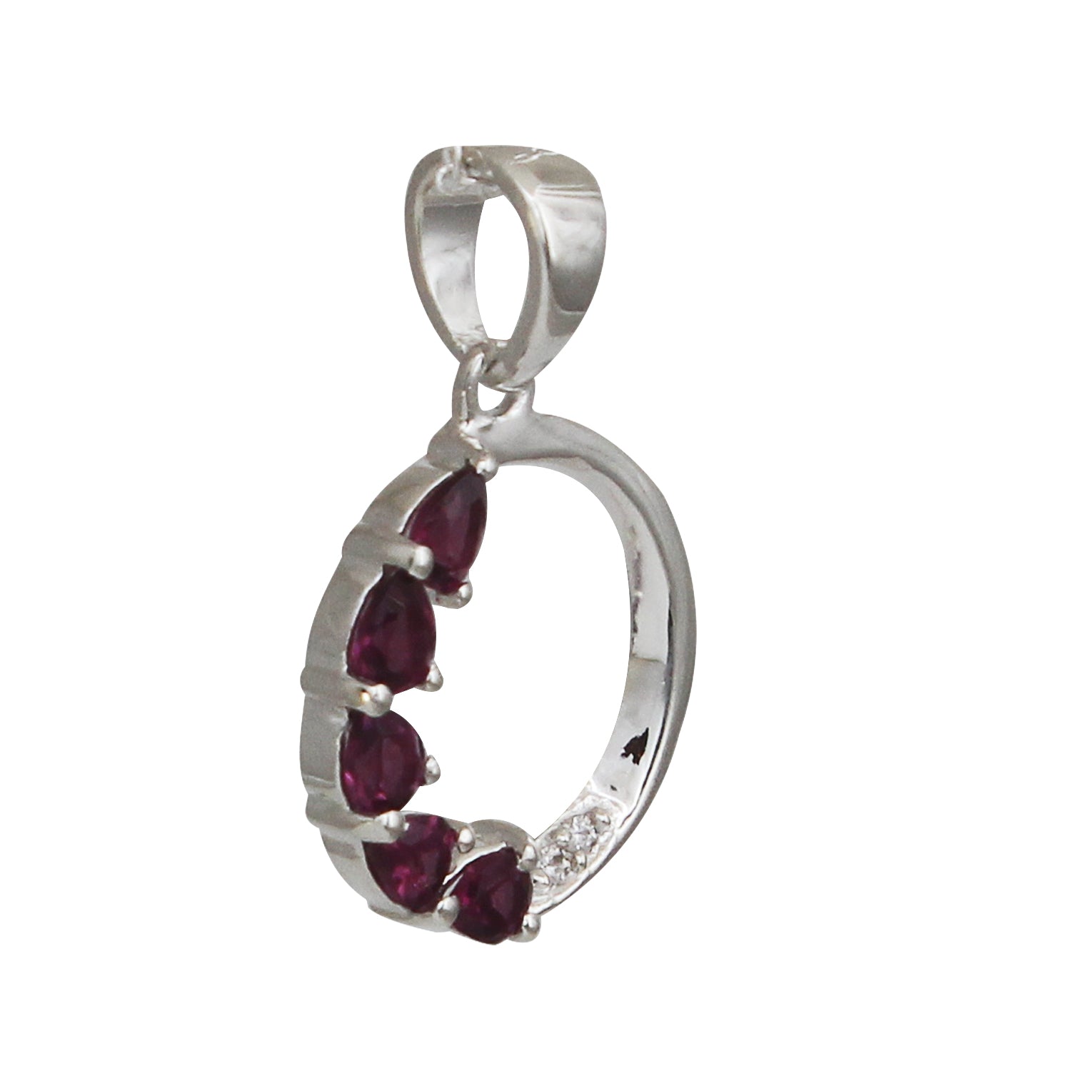 Natural Purple Rhodolite Garnet Gemstone Pendant