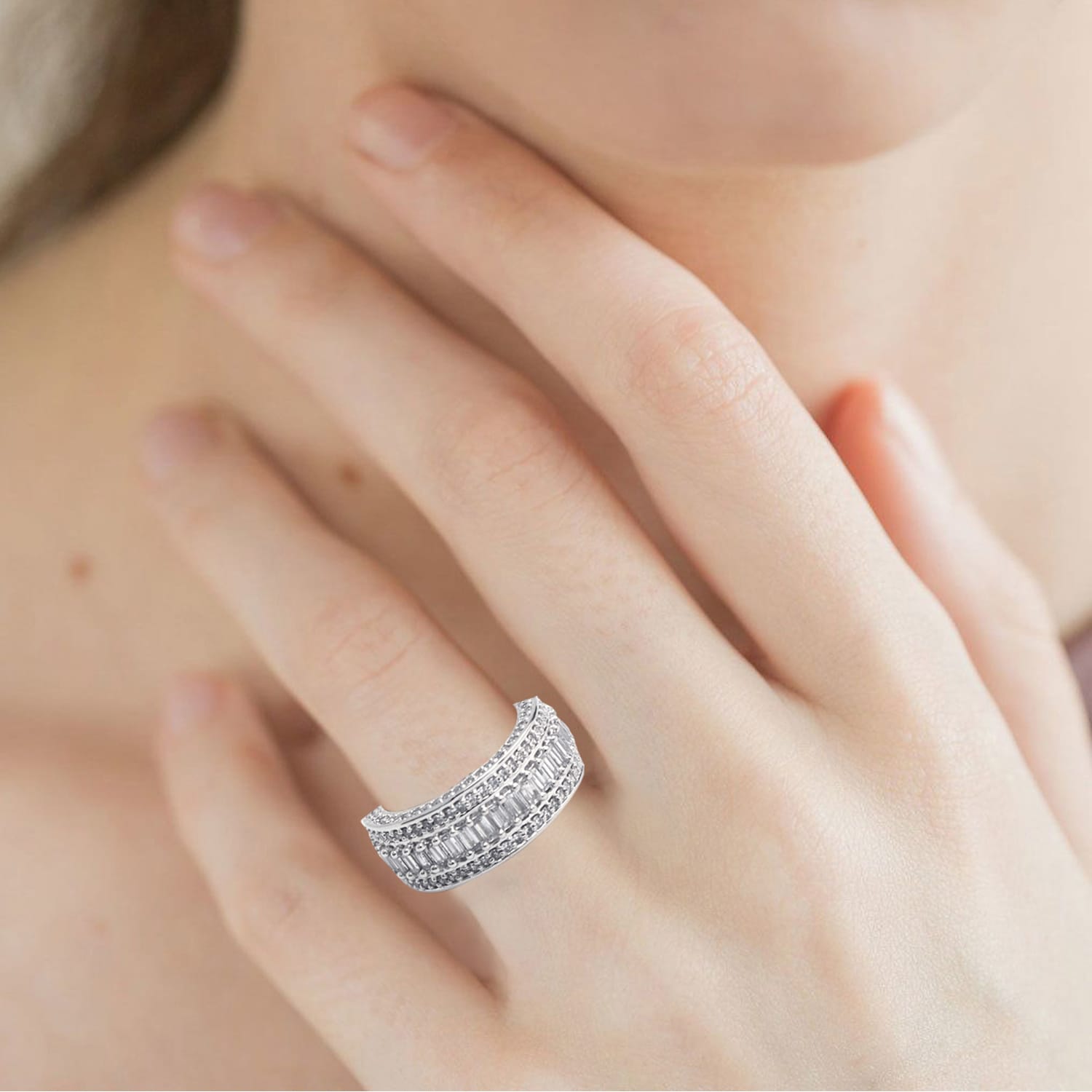 Iced Out 5 Layer Championship Ring