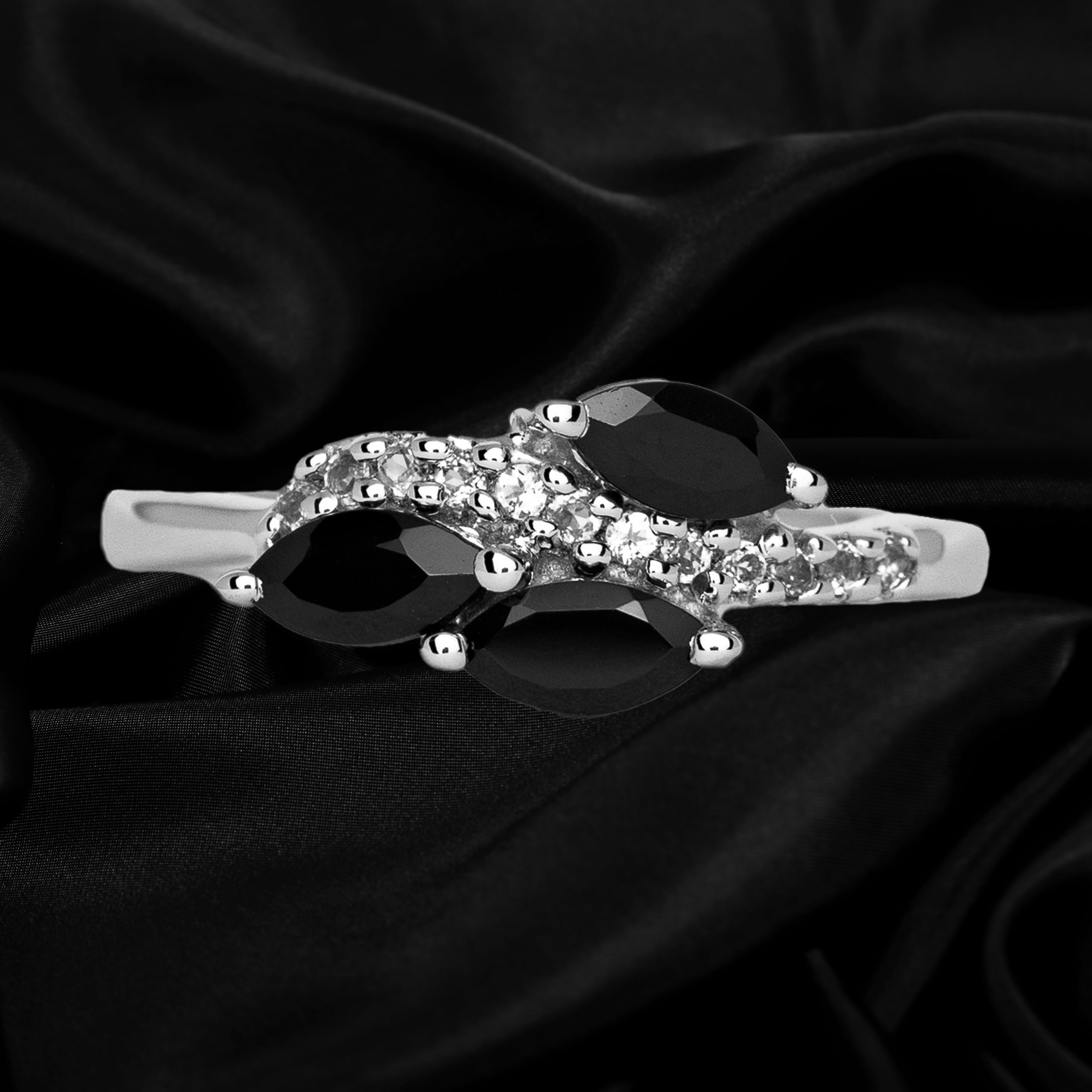 Black Spinel Gemstone Ring