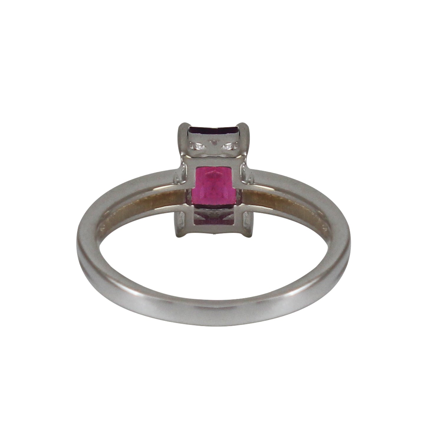 Natural Purple Rhodolite Garnet Octagon Gemstone Ring