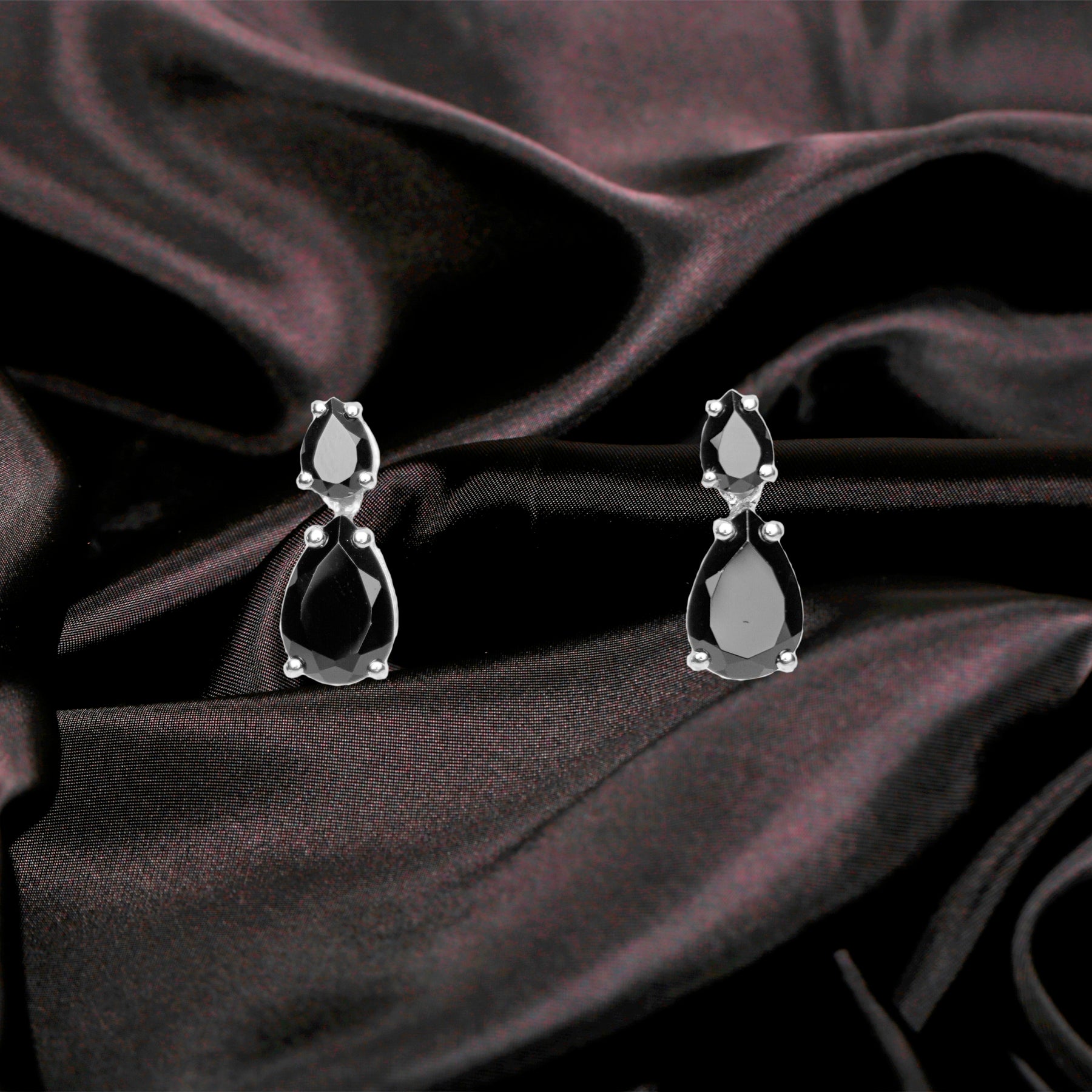 Black Spinel Drop Earring