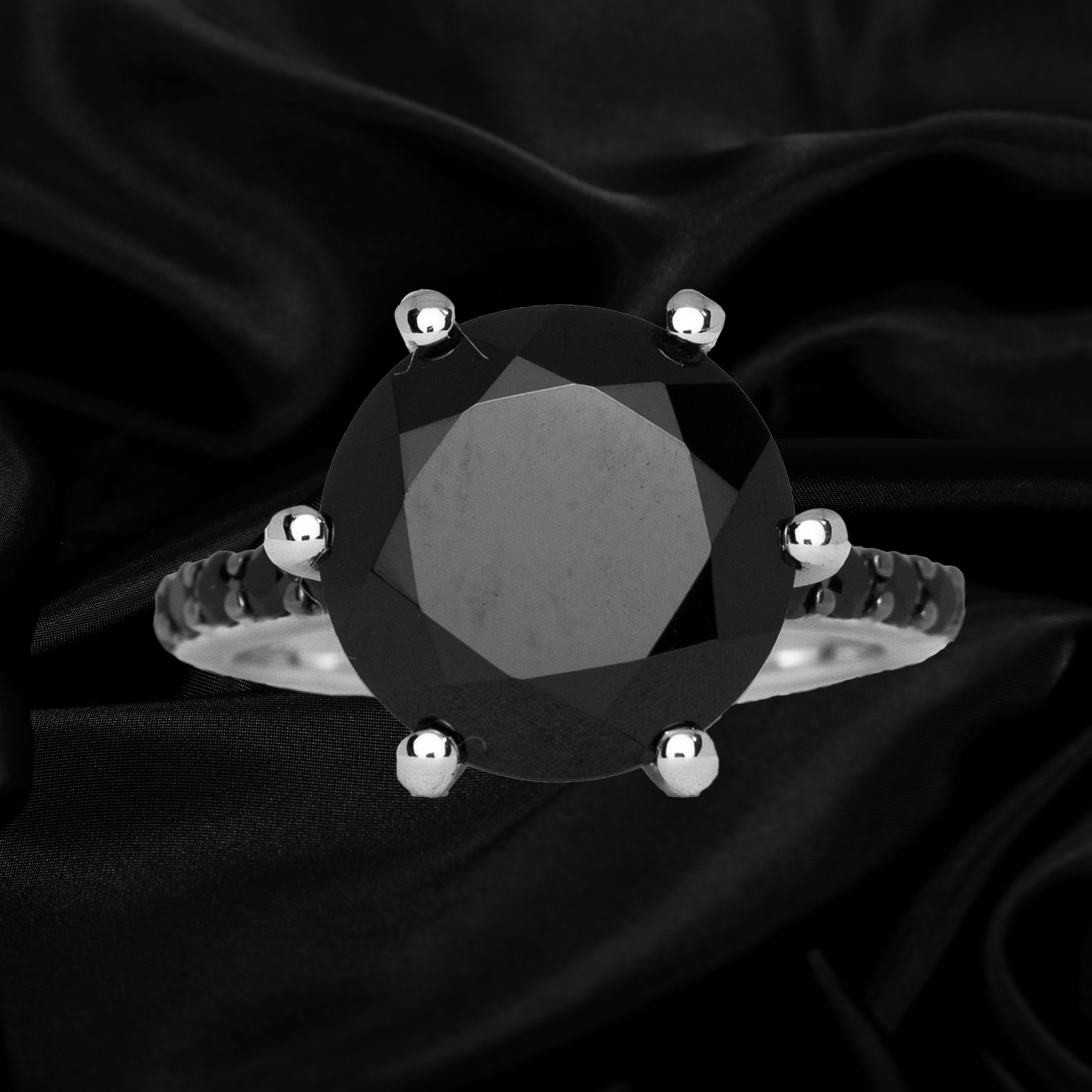 Beautiful Black Spinel Ring