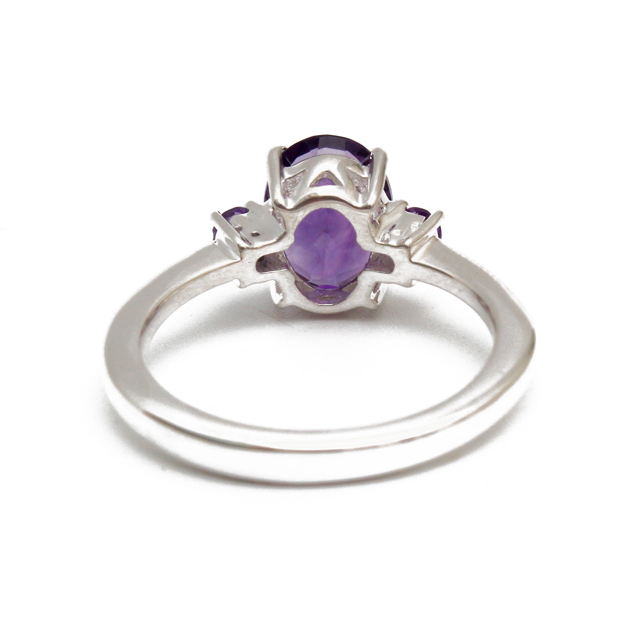 Amethyst Oval-Round Stone Ring