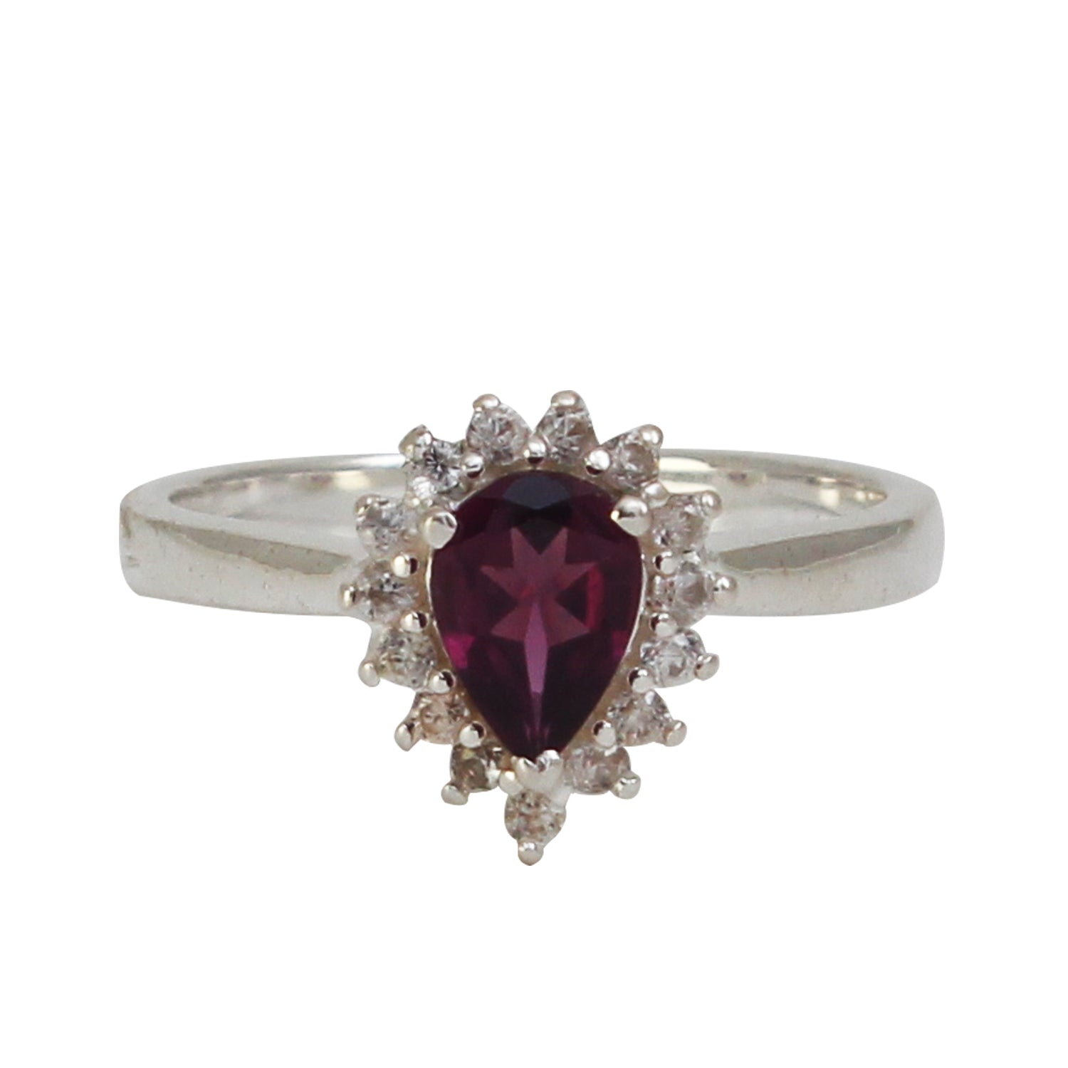 Purple Rhodolite Garnet Gemstone Ring For Her