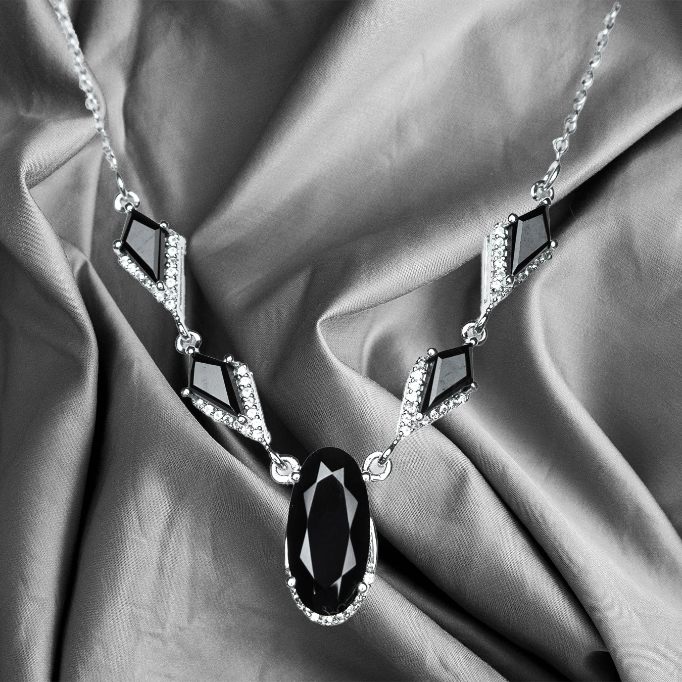 Natural Black Spinel Necklace