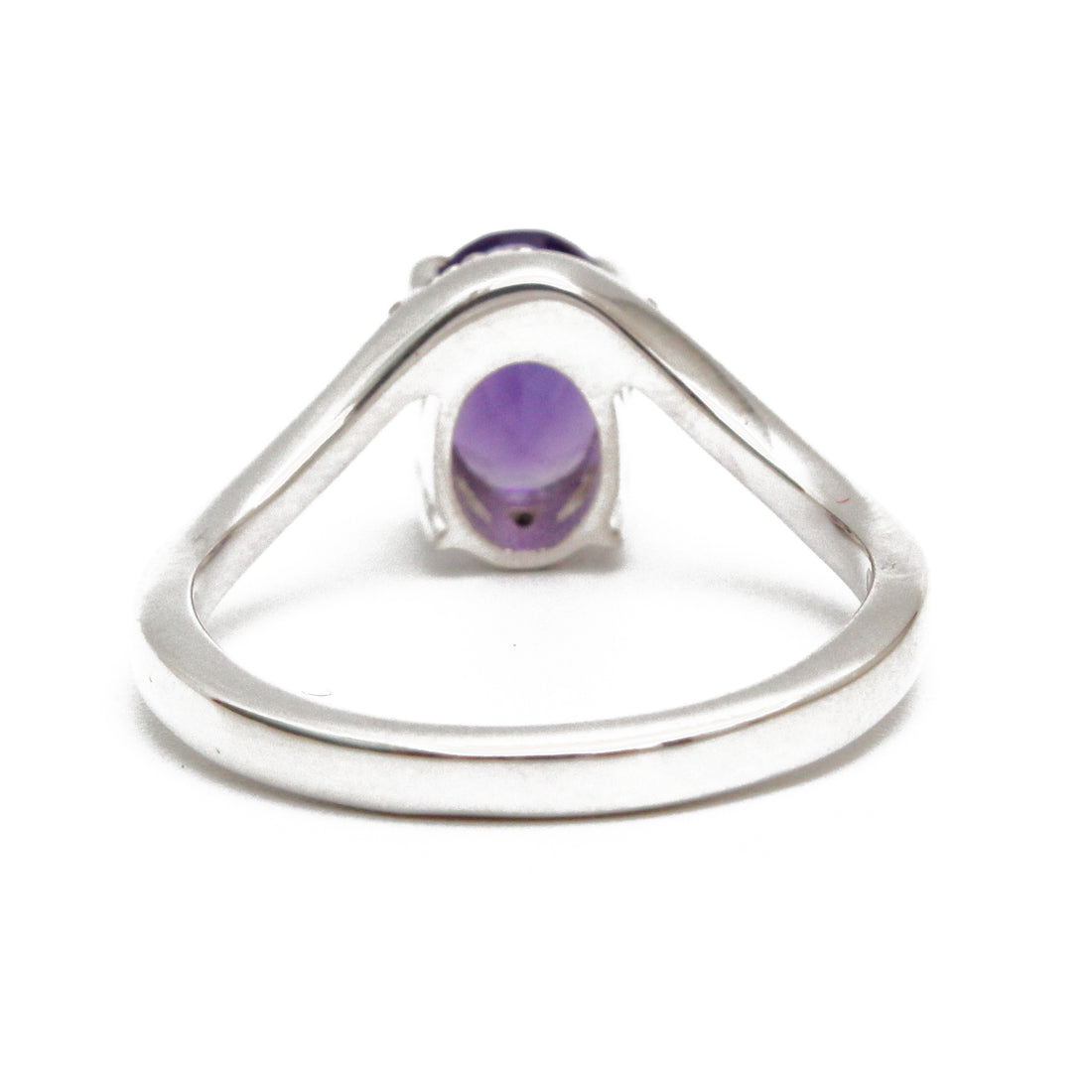 925 Sterling Silver Oval Amethyst Classic Ring