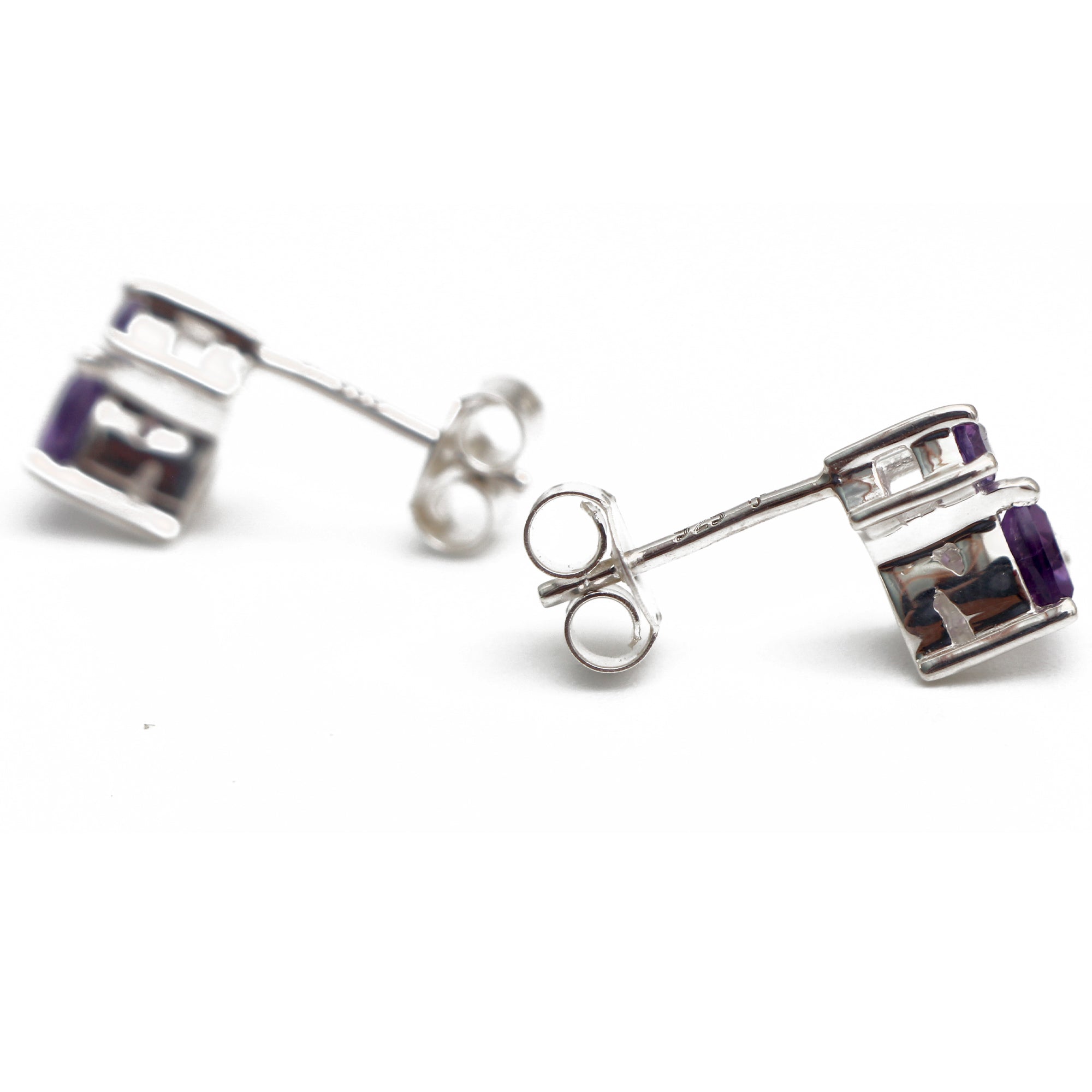 IS IT A TRAINGLE ? Natural Amethyst Earring