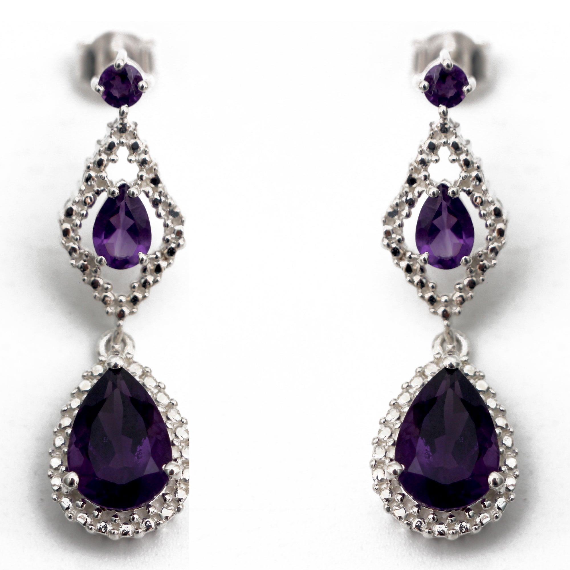 THE COLOSSAL Amethyst Dangle and Drop Earrings