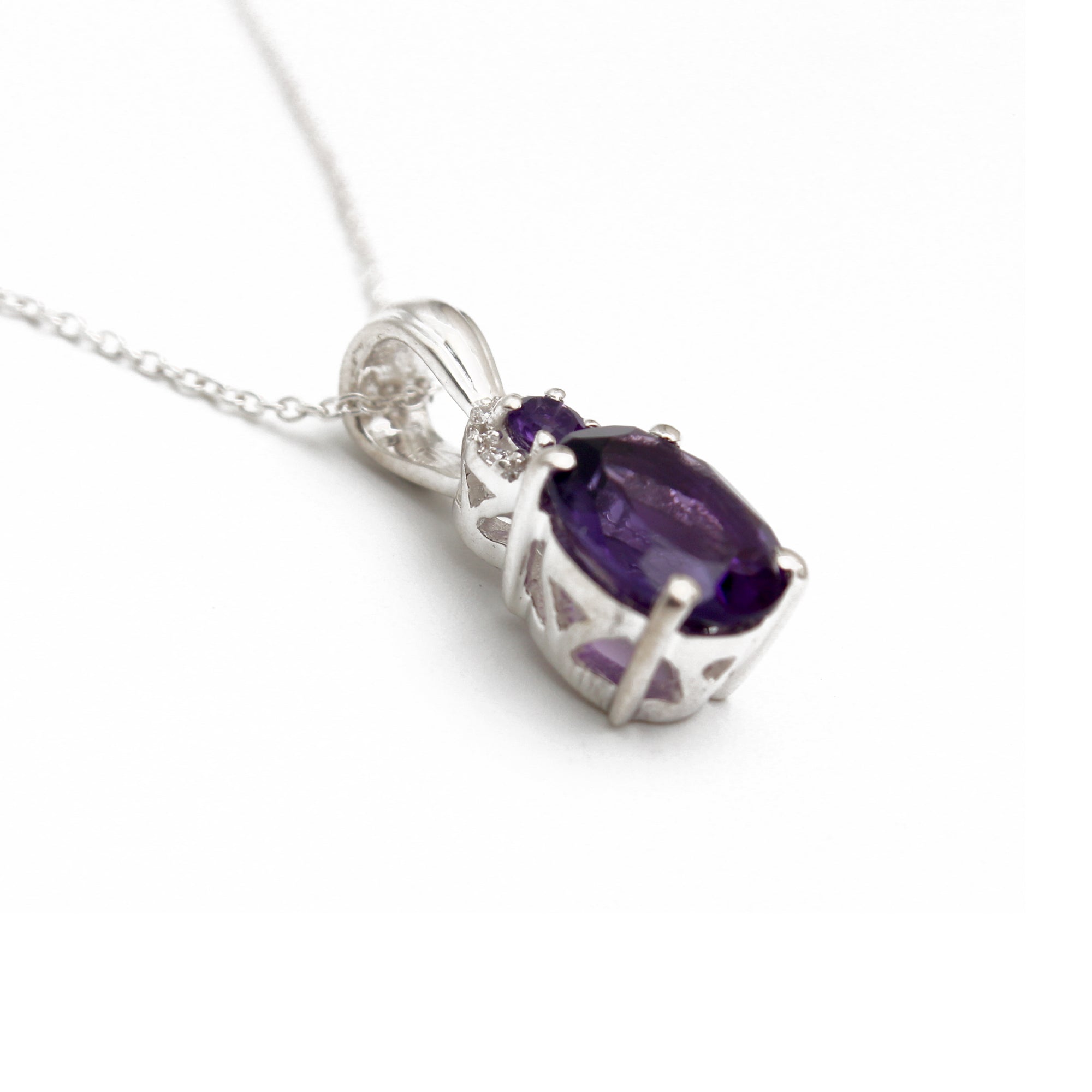 Mystic Lavender: Amethyst Pendant Necklace (Comes with a 925 Silver chain)