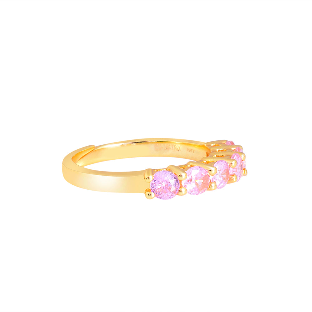 Pink Crown Ring - (Adjustable)
