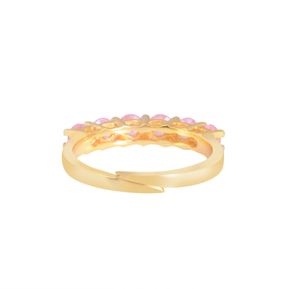 Pink Crown Ring - (Adjustable)