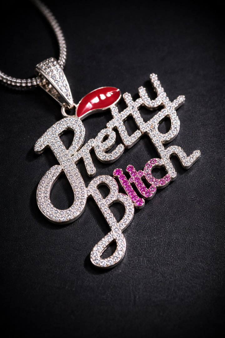 ED Pretty Bitch CZ Pendant