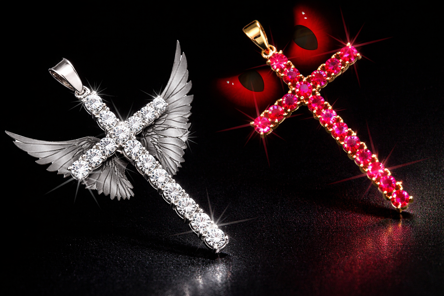 Everyday Iced Cross Pendant