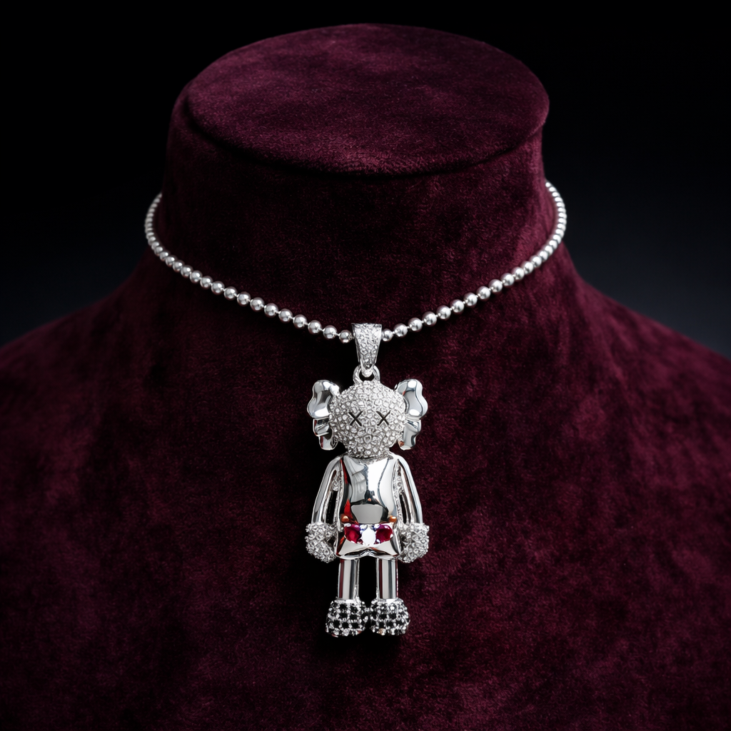 Everyday Iced KAWS-Style Companion Pendant