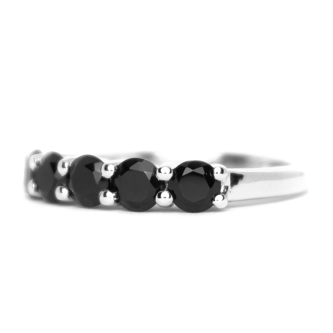 Black Spinel 5 Stone Ring