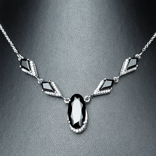 Natural Black Spinel Necklace