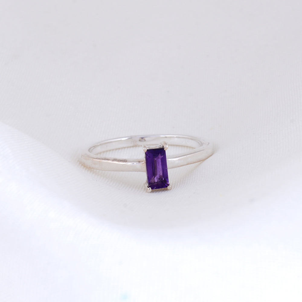 Amethyst Baguette Ring