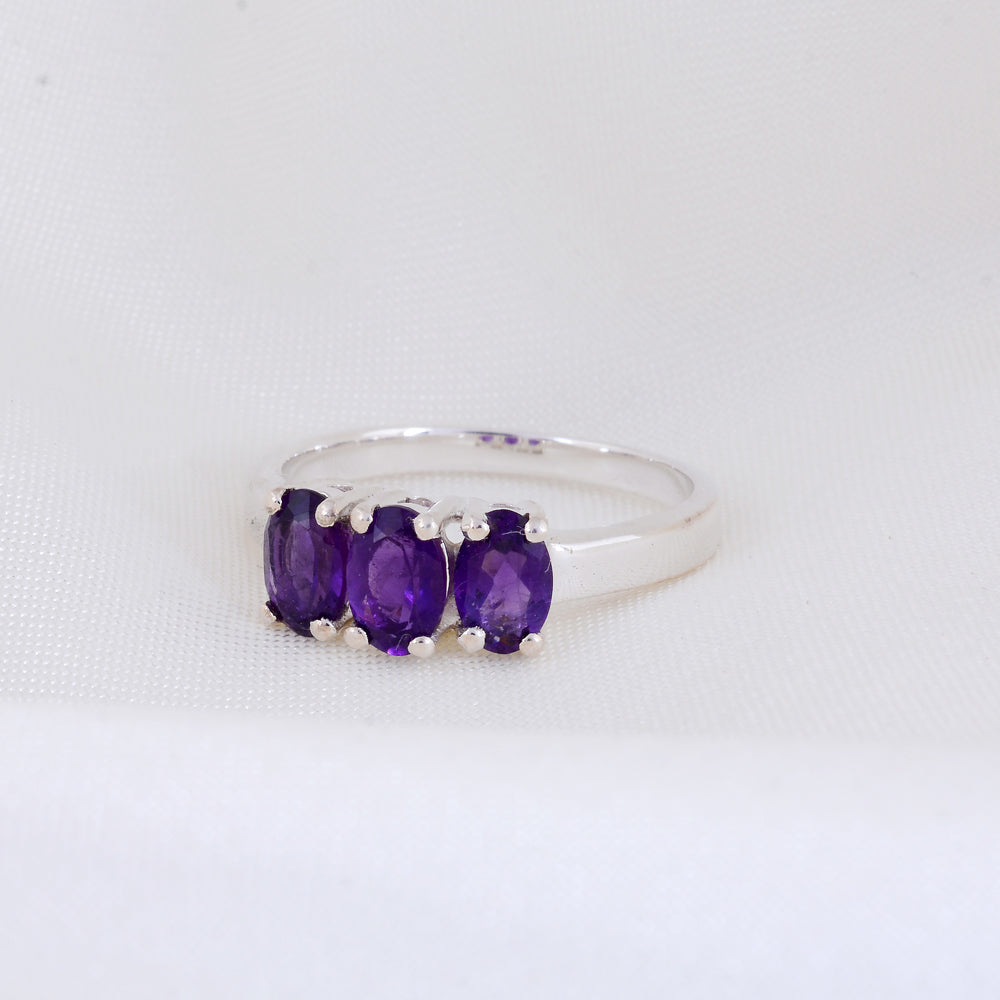 Amethyst Trio Ring