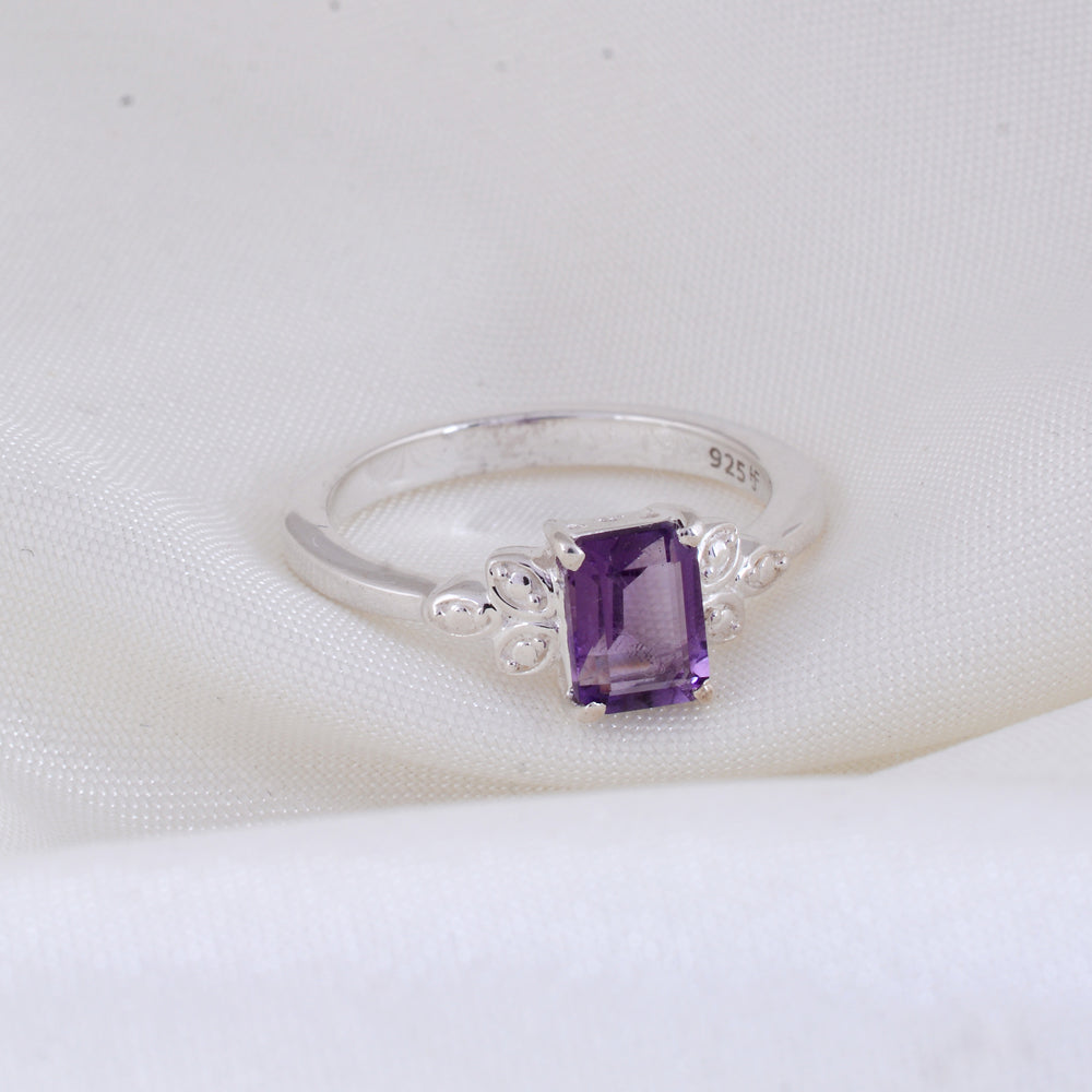 Amethyst Octagon Ring