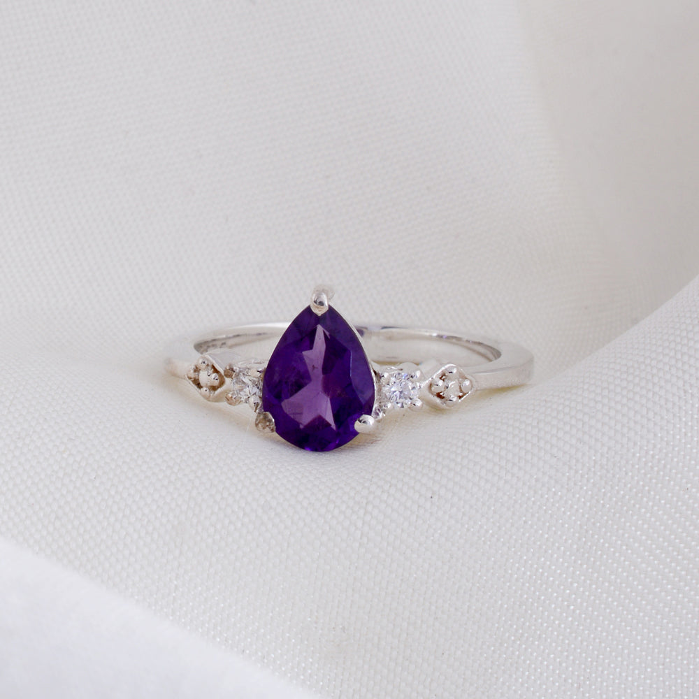 Purple Amethyst Designer Ring