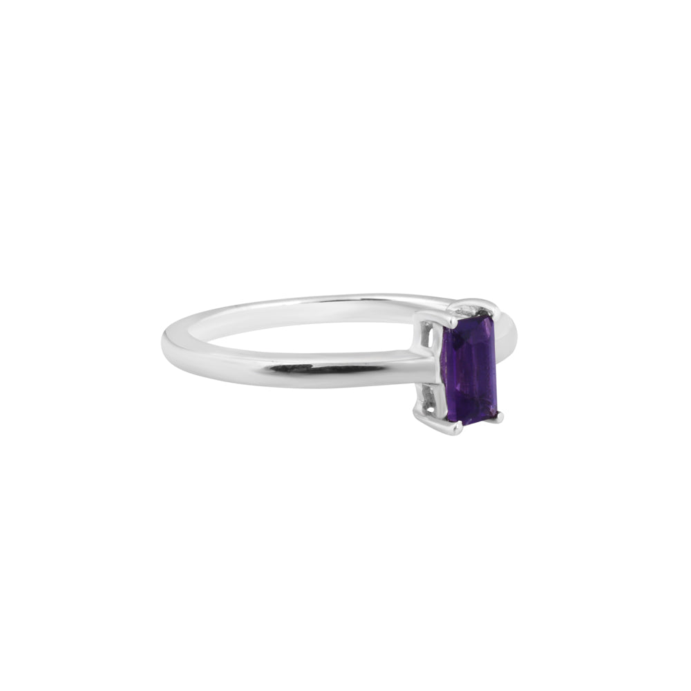 Amethyst Baguette Ring