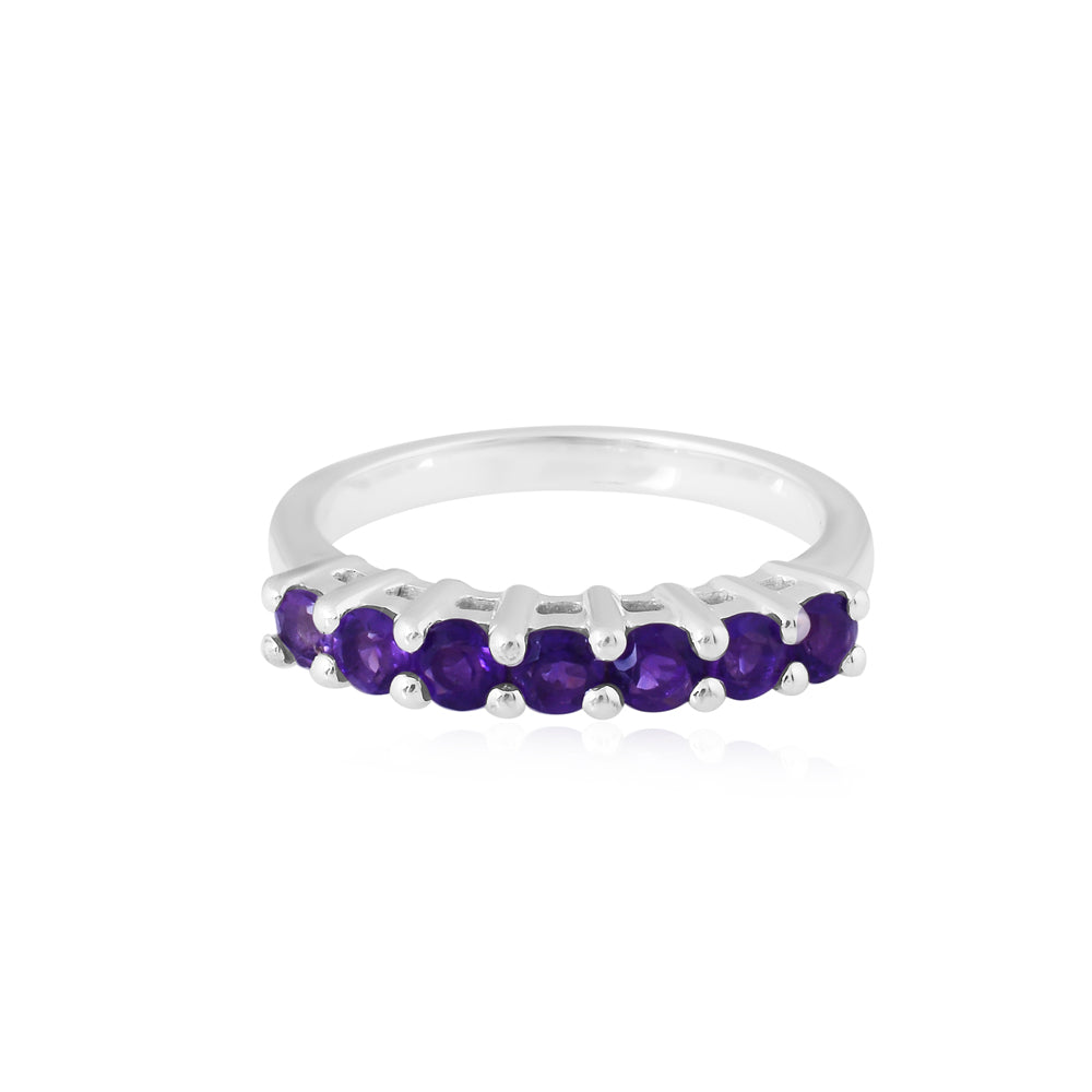 Natural Amethyst Ring in 925 Sterling Silver