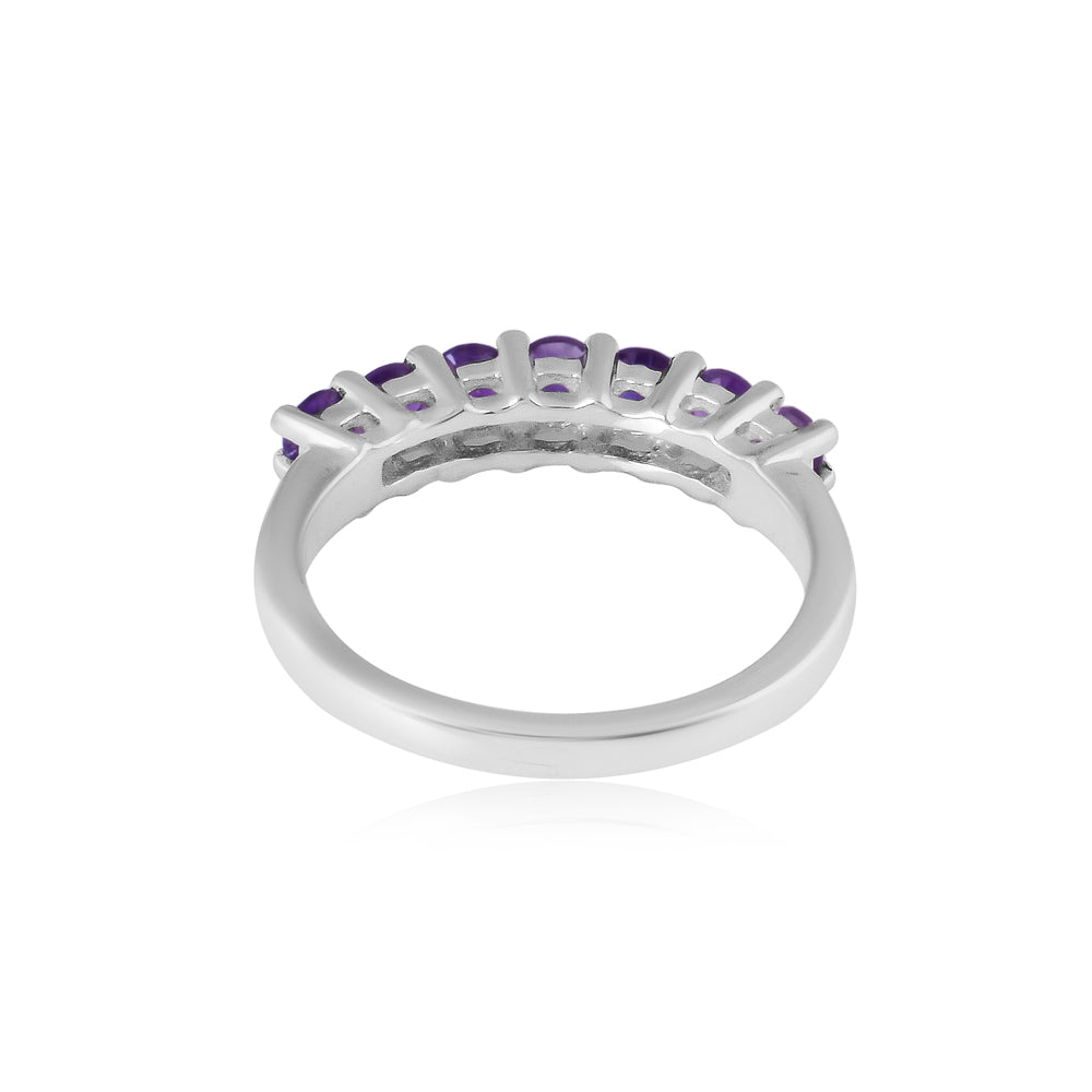 Natural Amethyst Ring in 925 Sterling Silver