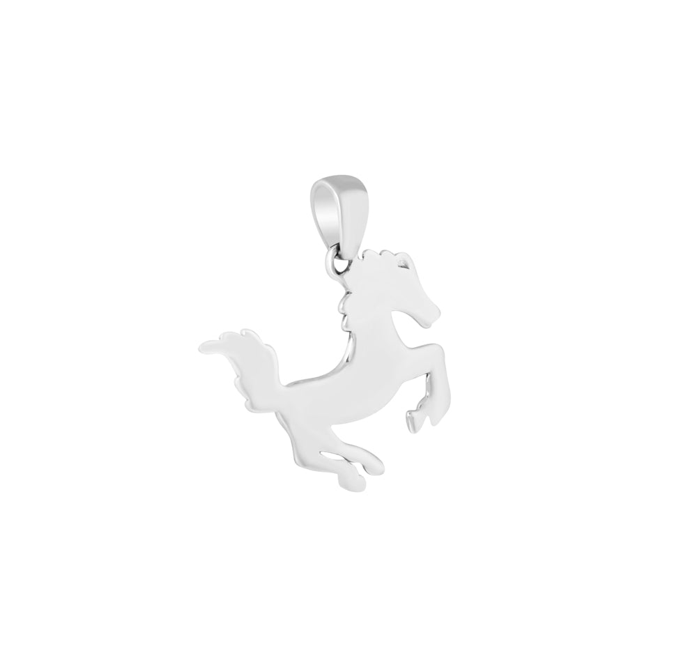 Sterling Silver Horse Pendant With Chain