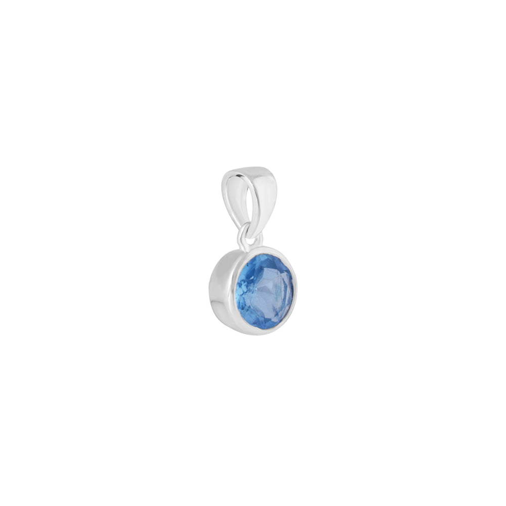 Sky Topaz Silver Pendant