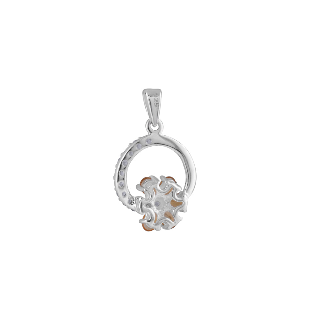 Yellow Citrine Silver Pendant