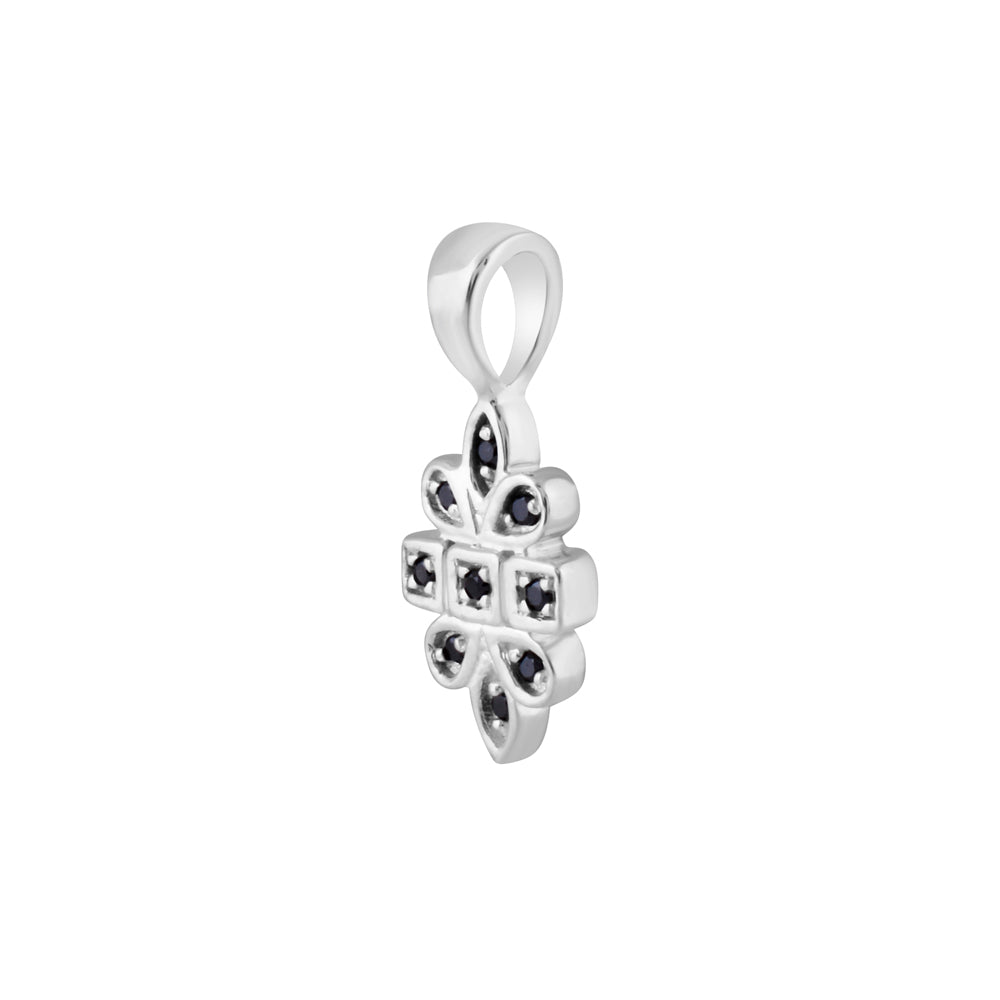 Black Diamond Silver Pendant