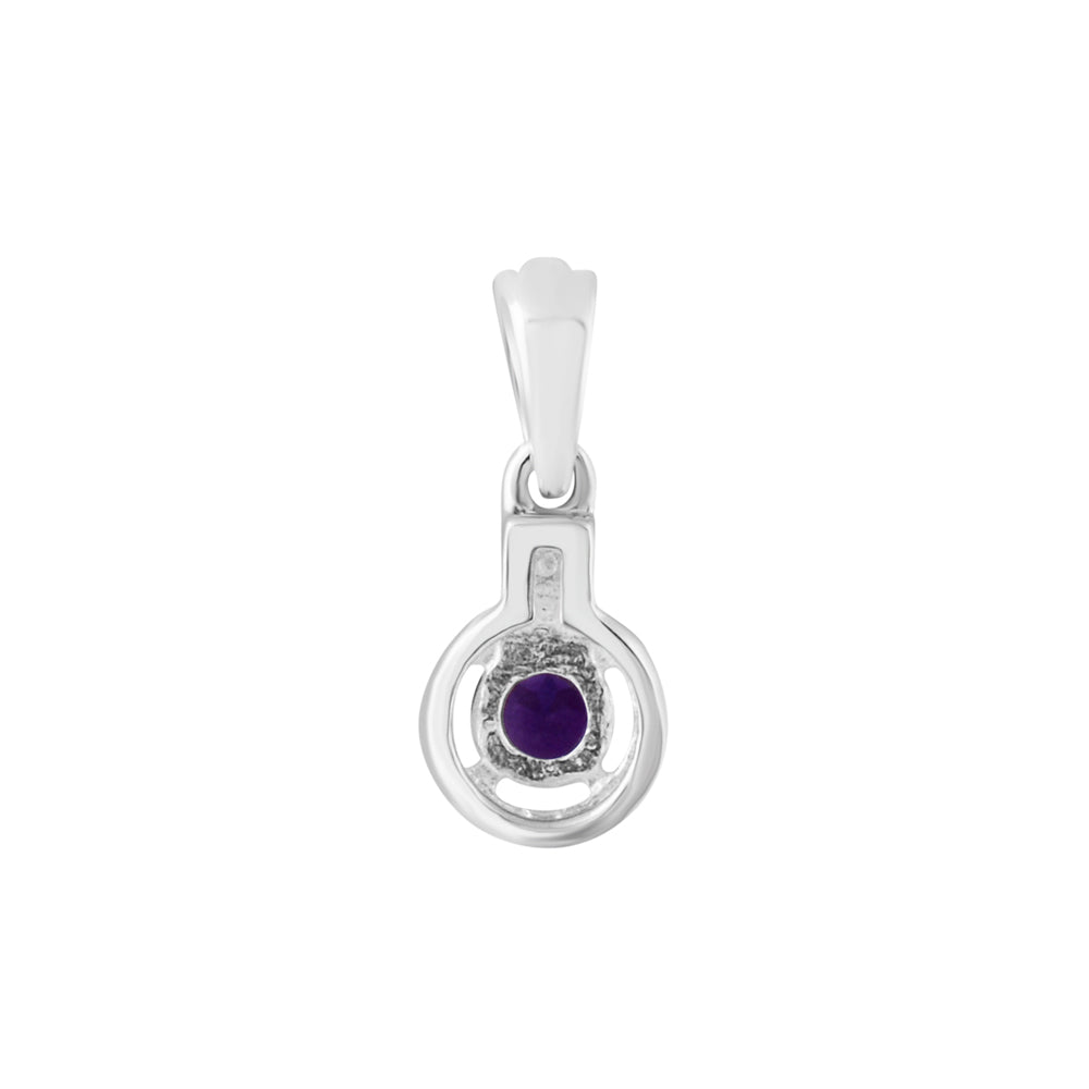The Crown Amethyst Pendant - Comes with a 16+2" pure Silver Chain