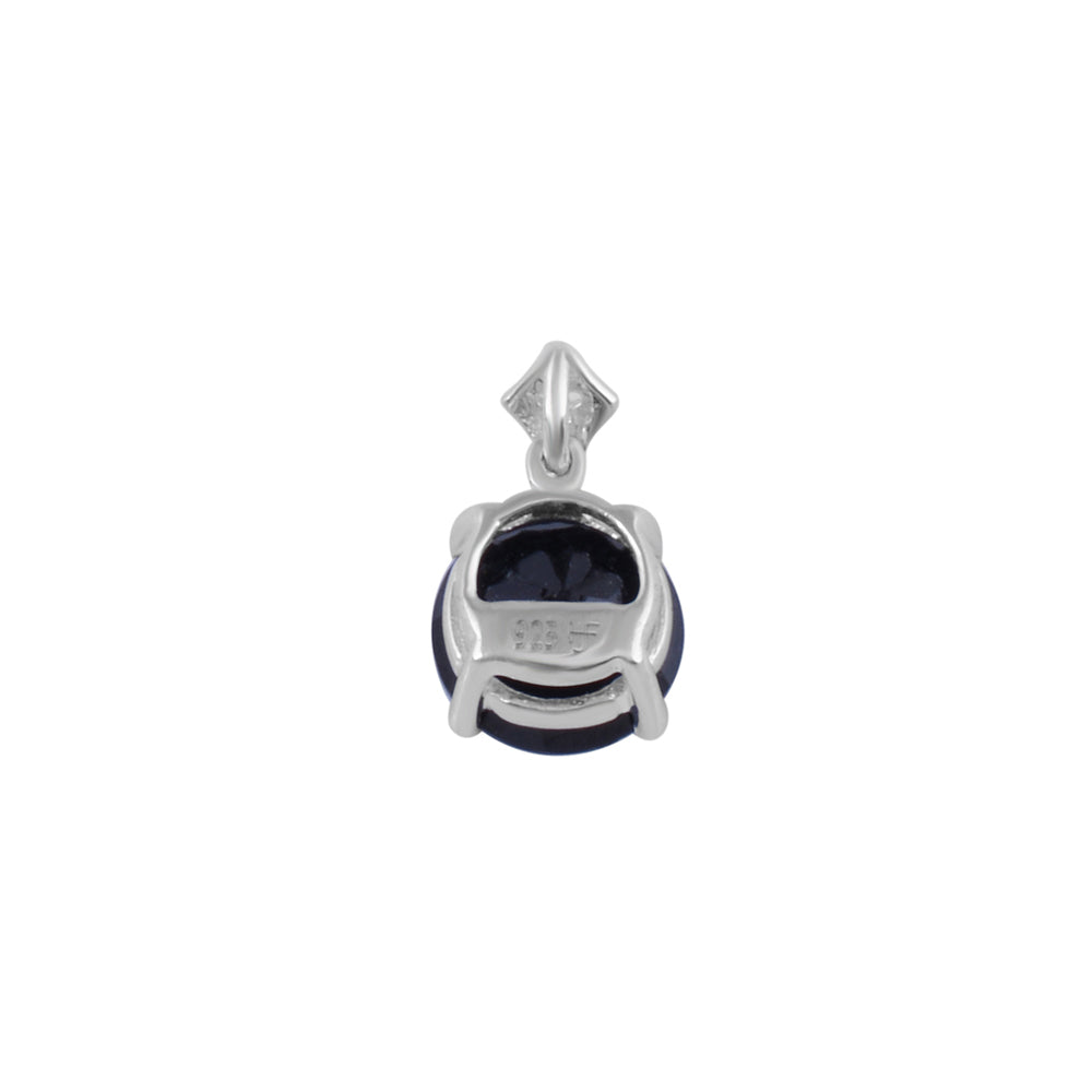 Black Spinel Round Pendant