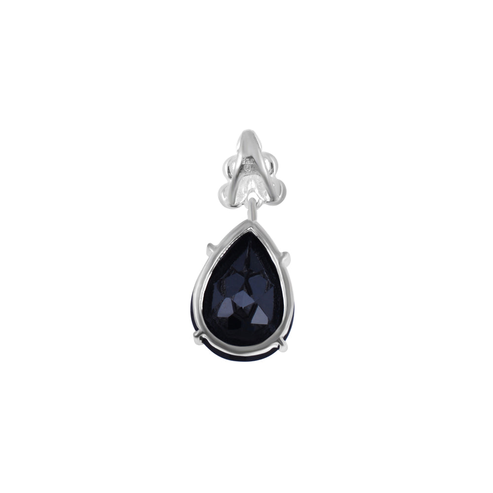 Black Spinel Pear Stone Pendant