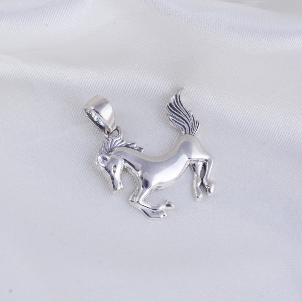 Sterling Silver Horse Pendant With Chain