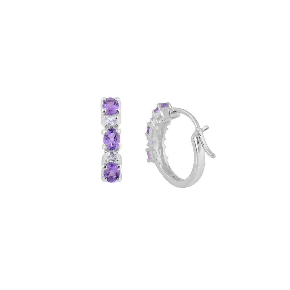 Natural Amethyst Drop Earrings