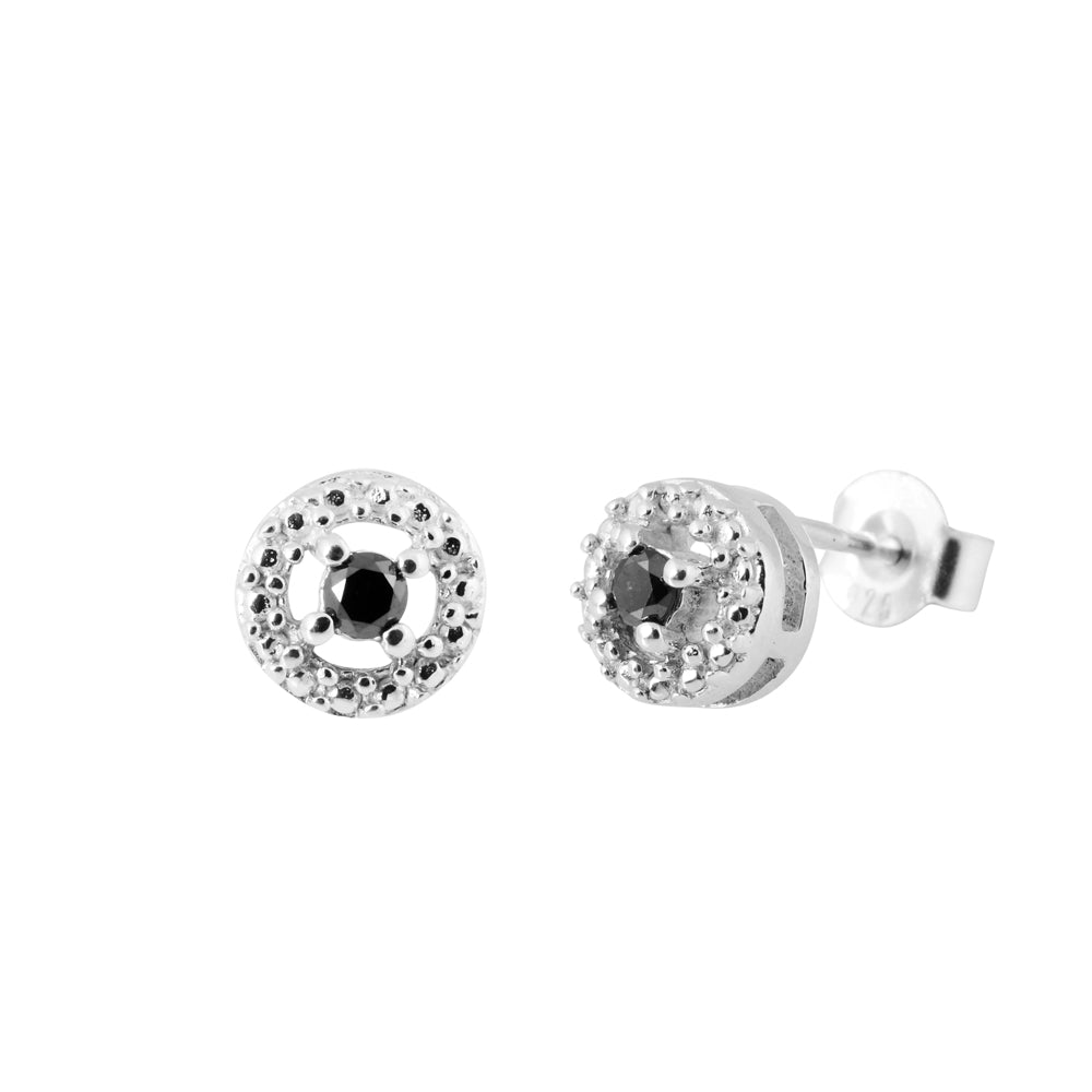 Black Diamond Stud Earring