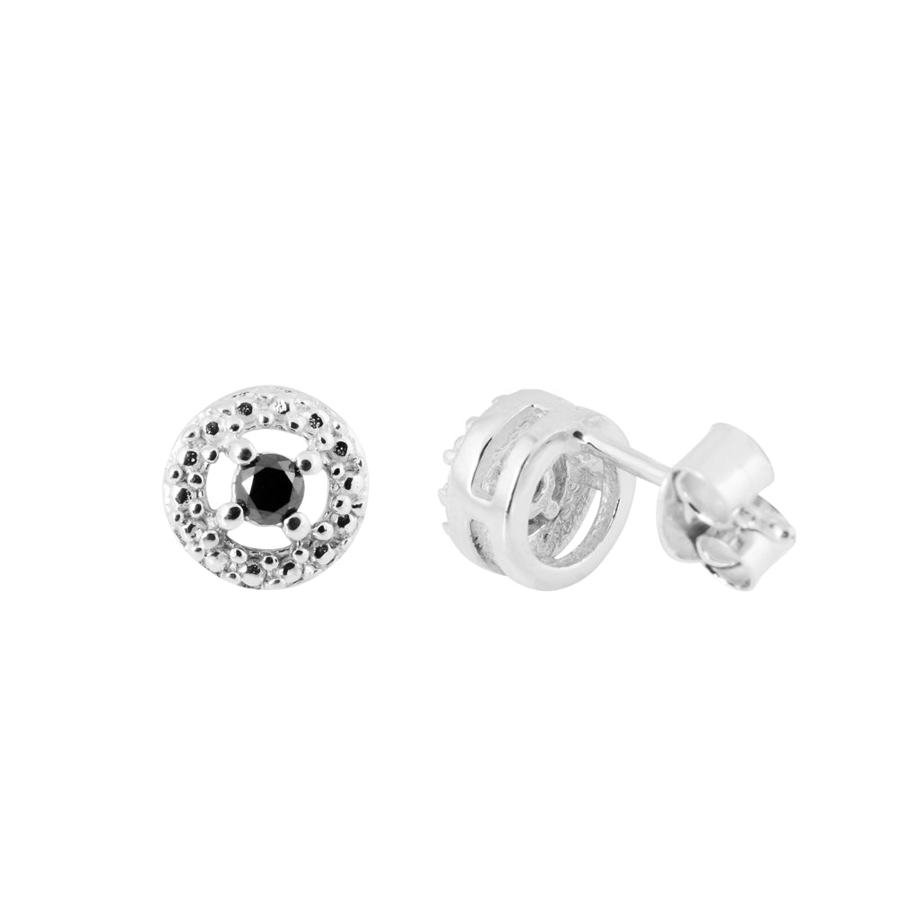 Black Diamond Stud Earring