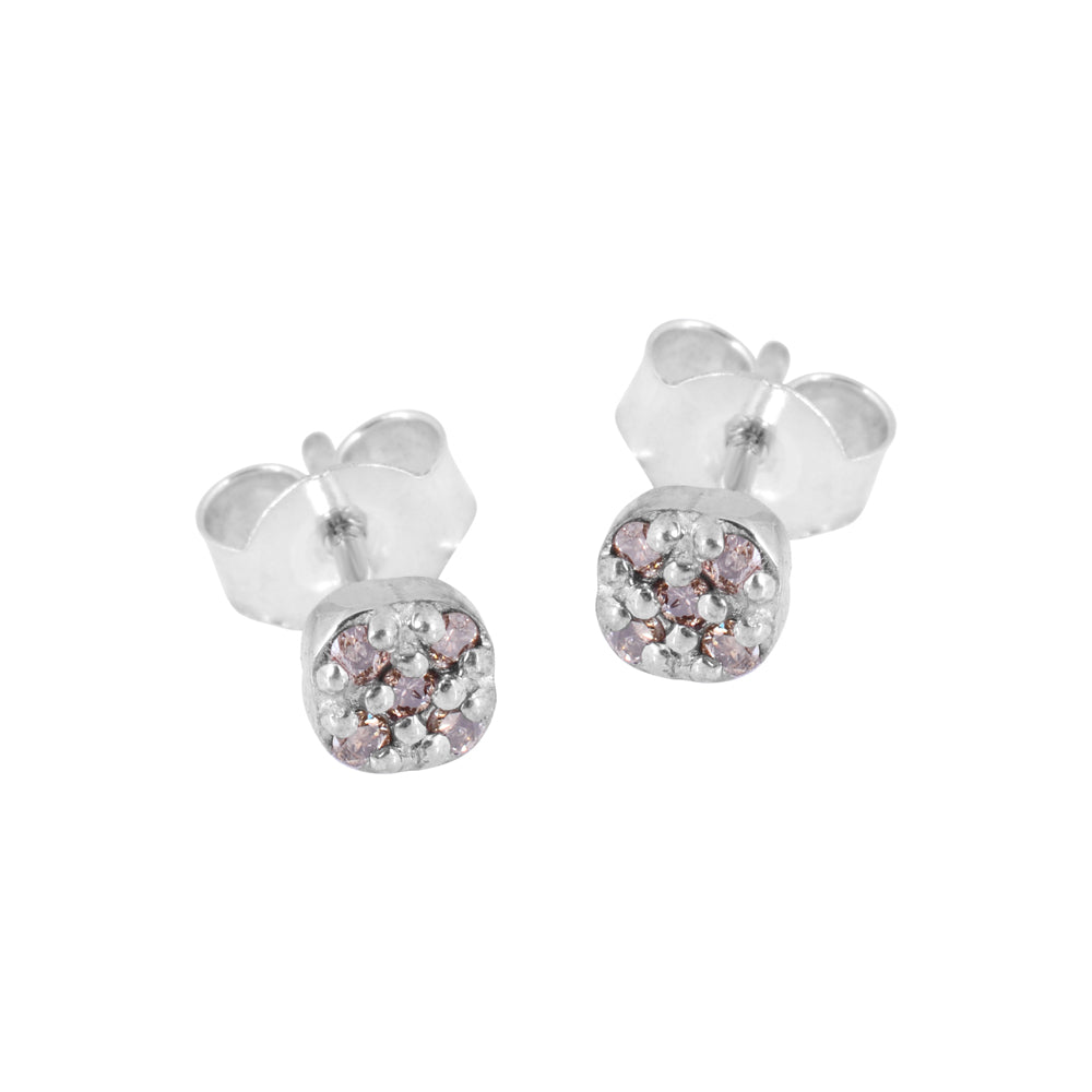 Champaign Diamond Stud Earrings