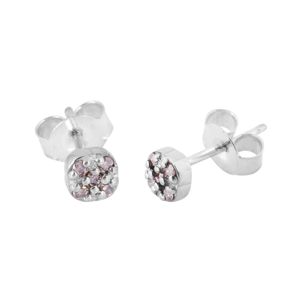 Champaign Diamond Stud Earrings