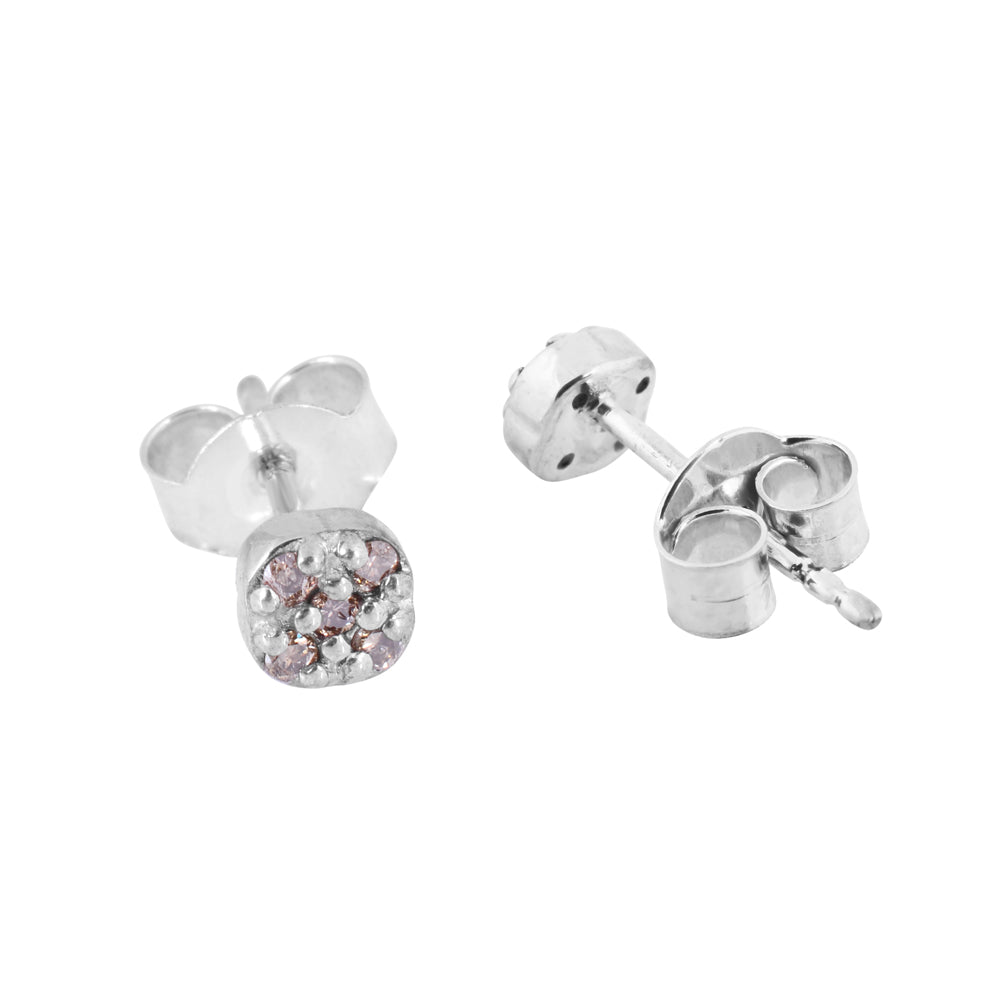 Champaign Diamond Stud Earrings
