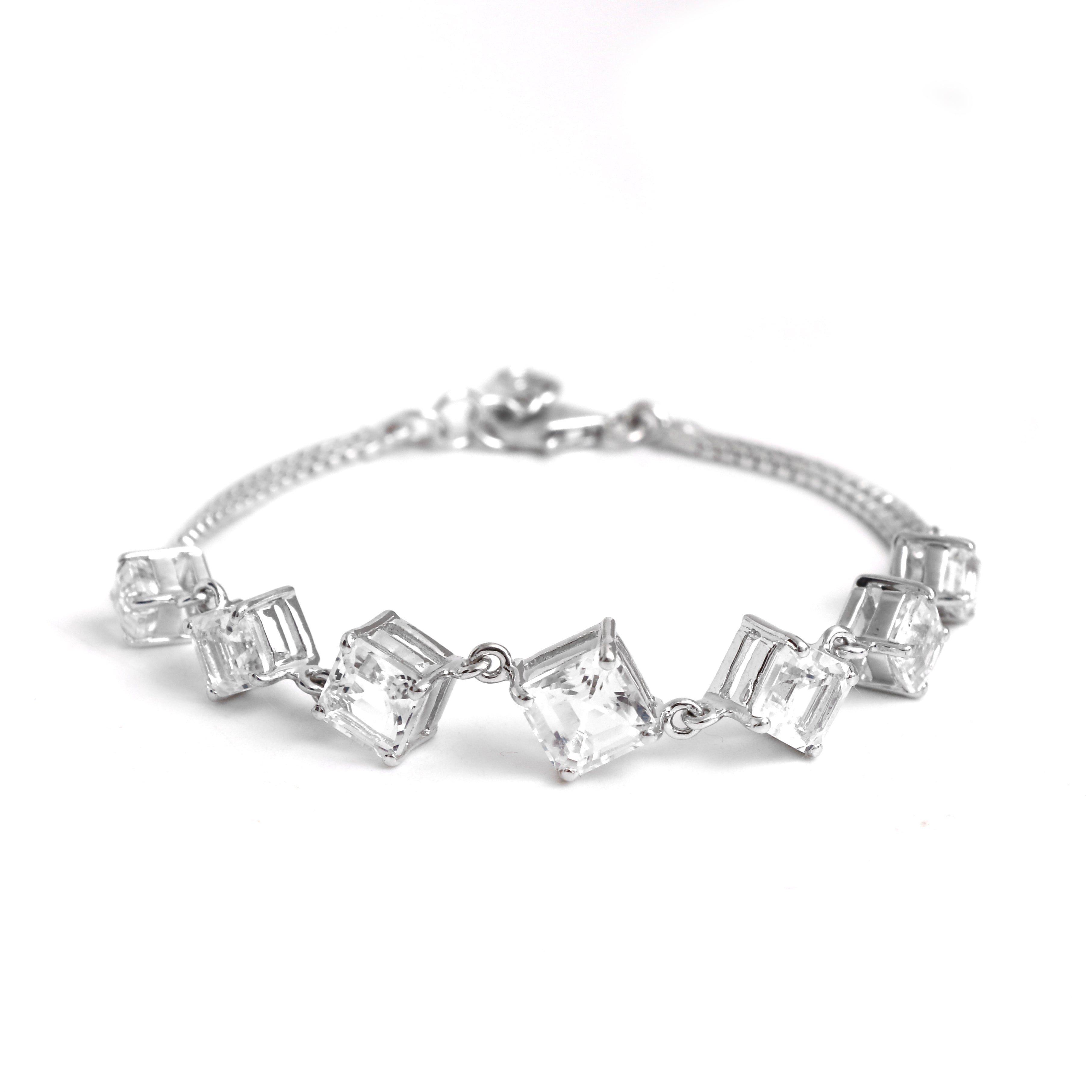 Natural White Topaz Bracelet