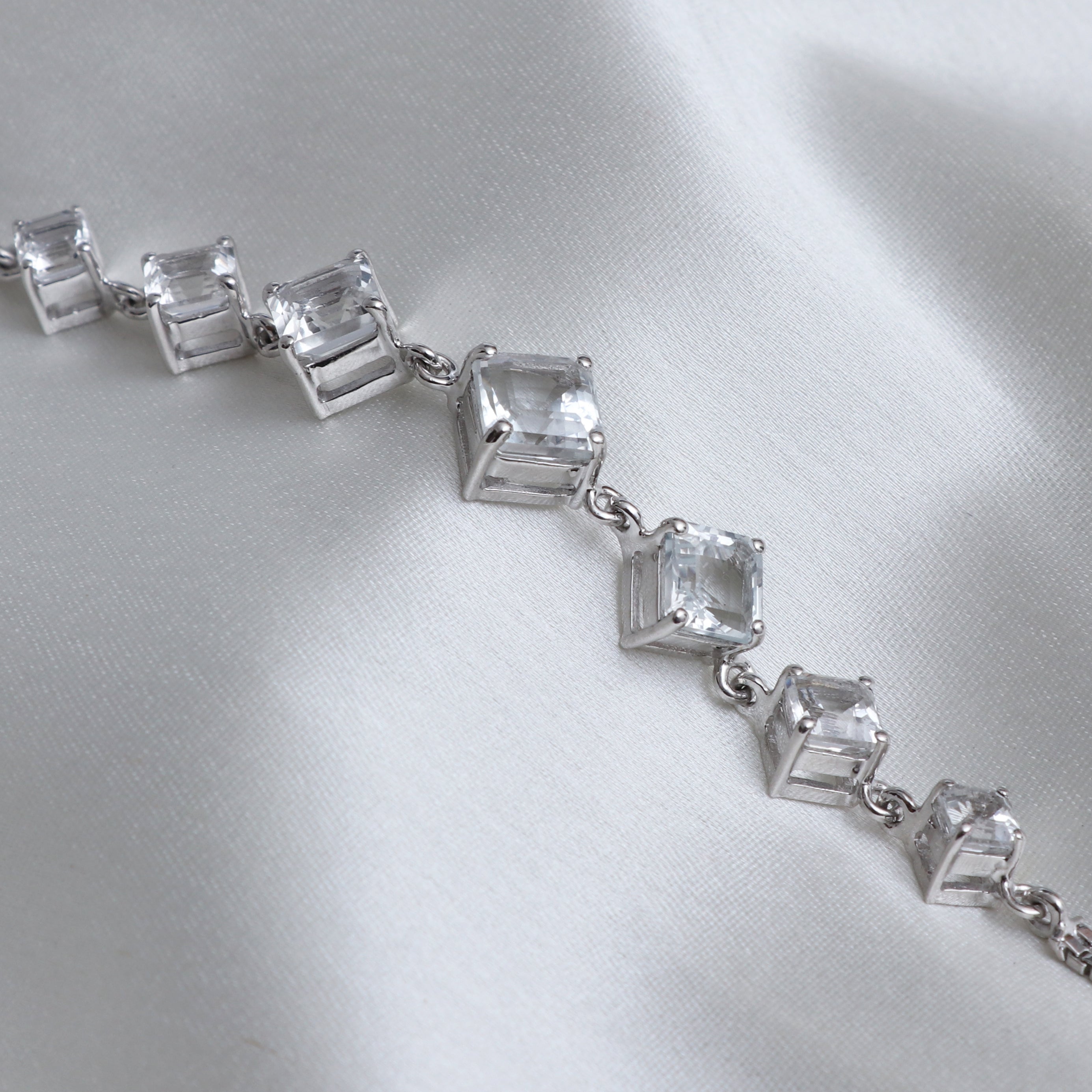 Natural White Topaz Bracelet