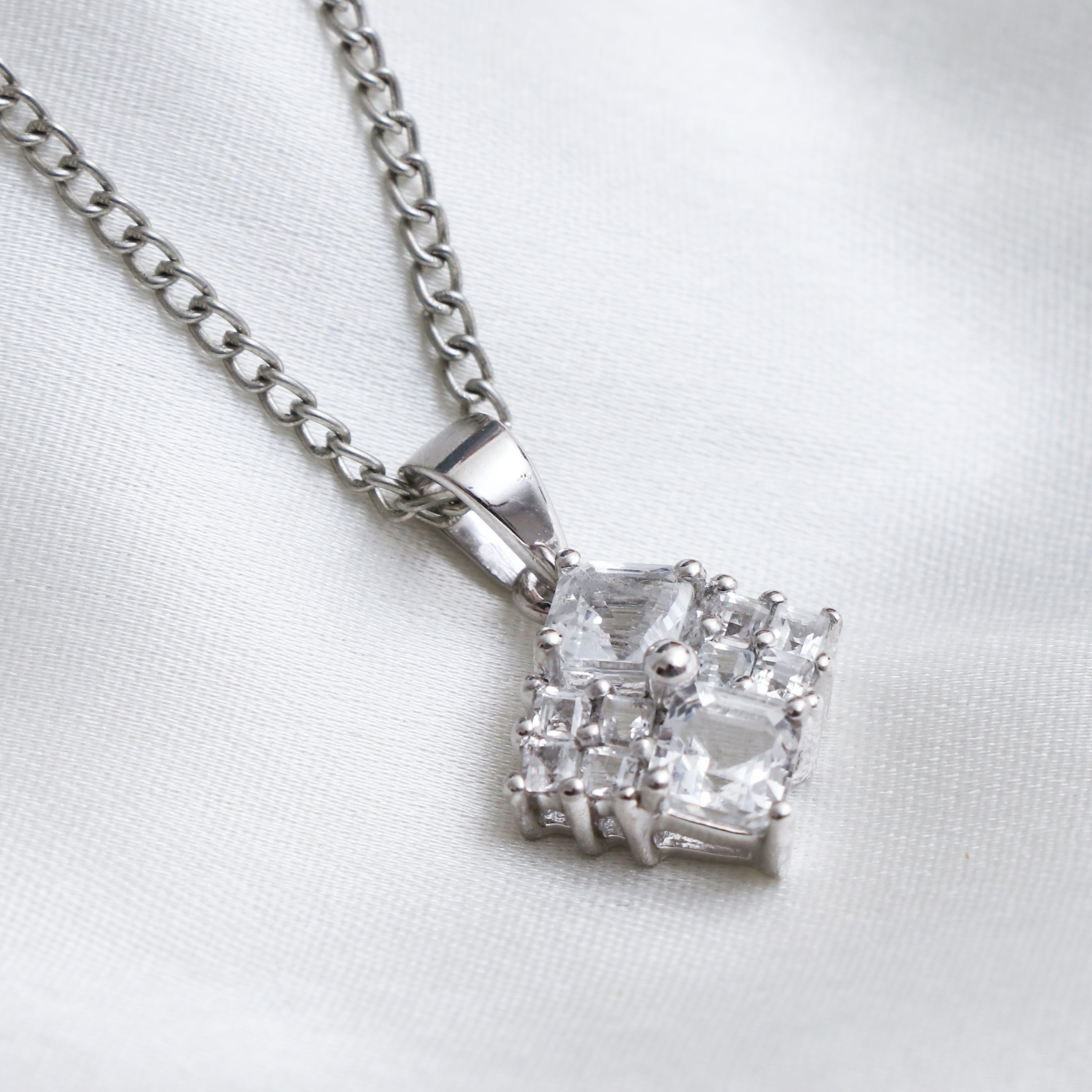 Natural White Topaz Pendant