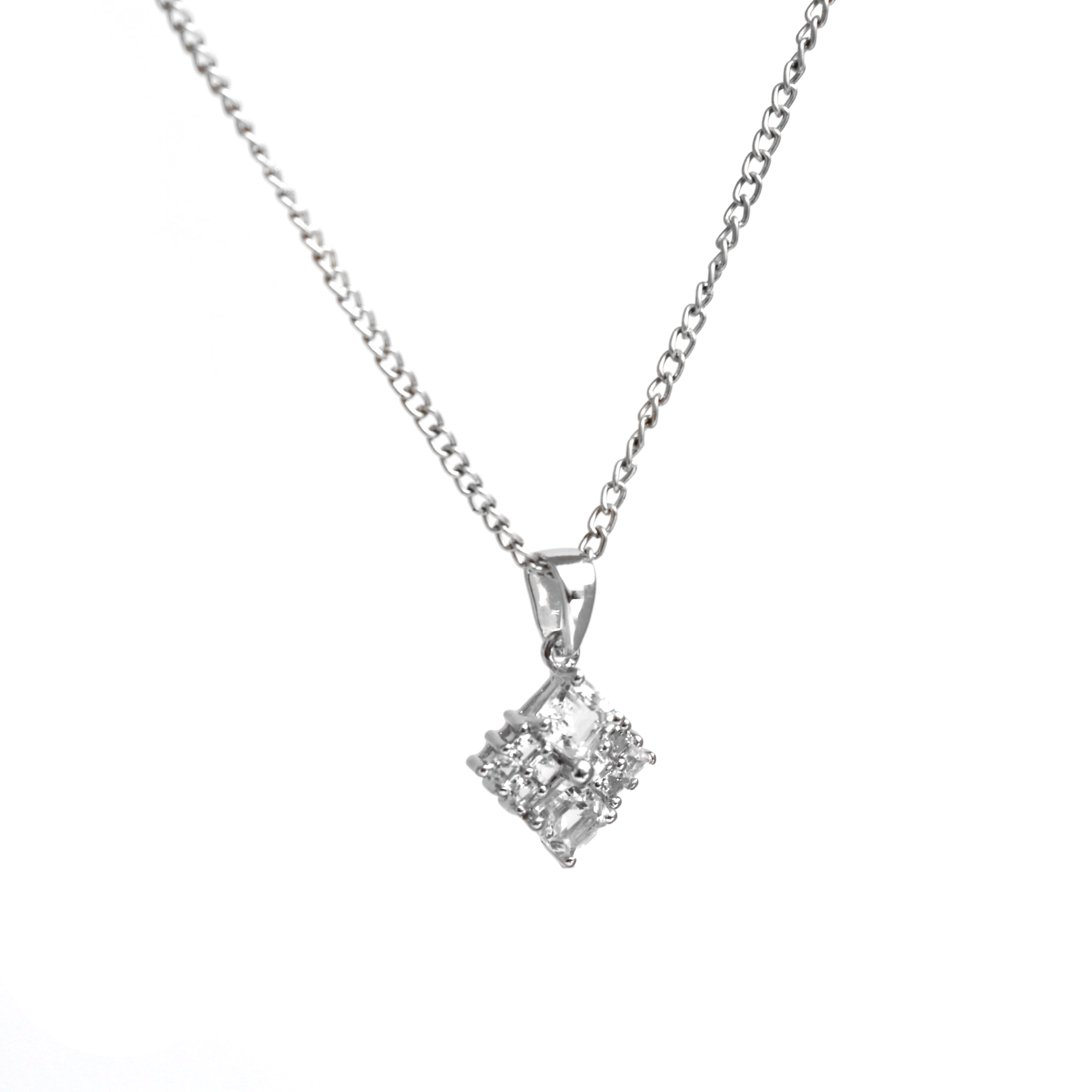 Natural White Topaz Pendant