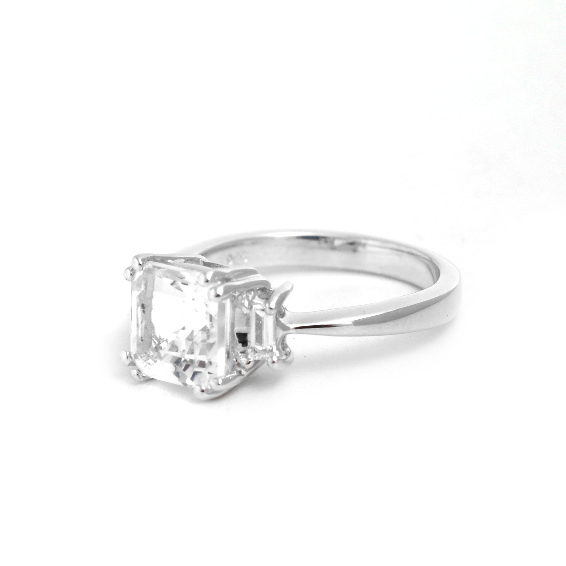 Natural White Topaz Rings